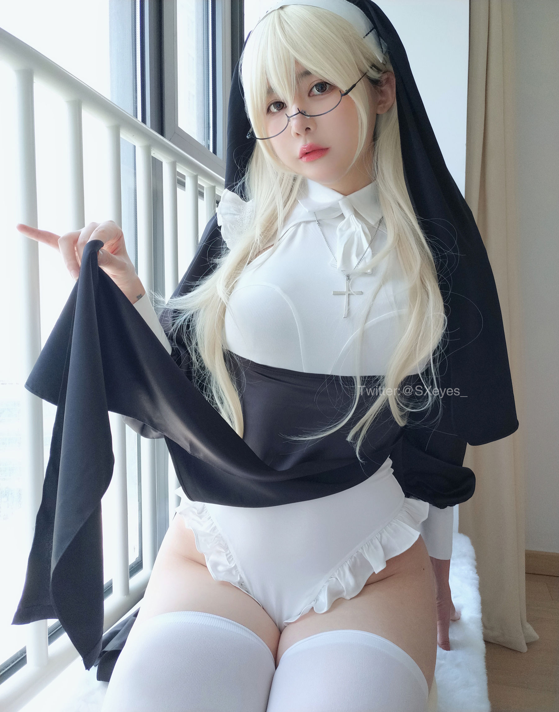 萌妹子眼酱大魔王w – 修女 Cosplay-第34张