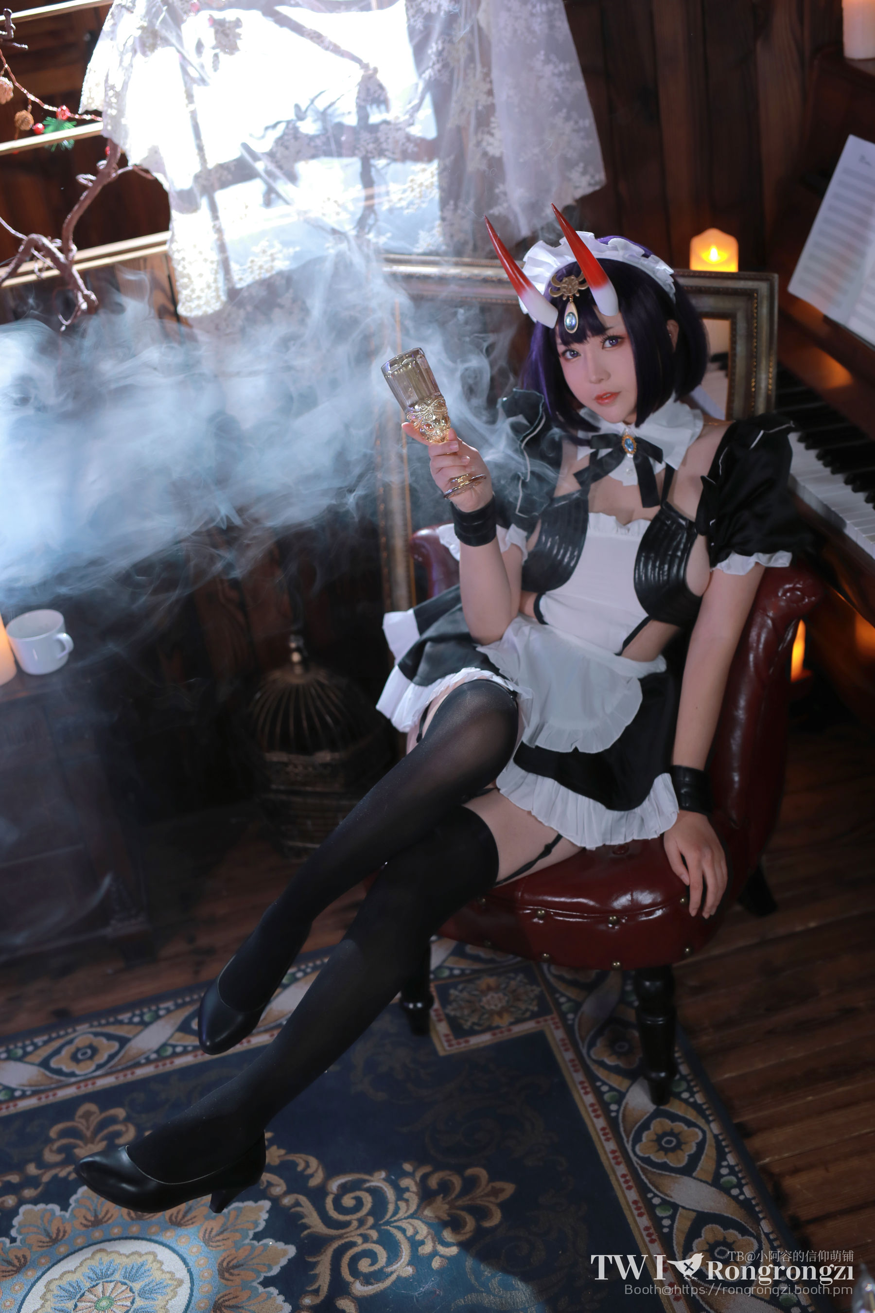 小容仔咕咕咕 – 酒吞童子女仆 Cosplay-第46张