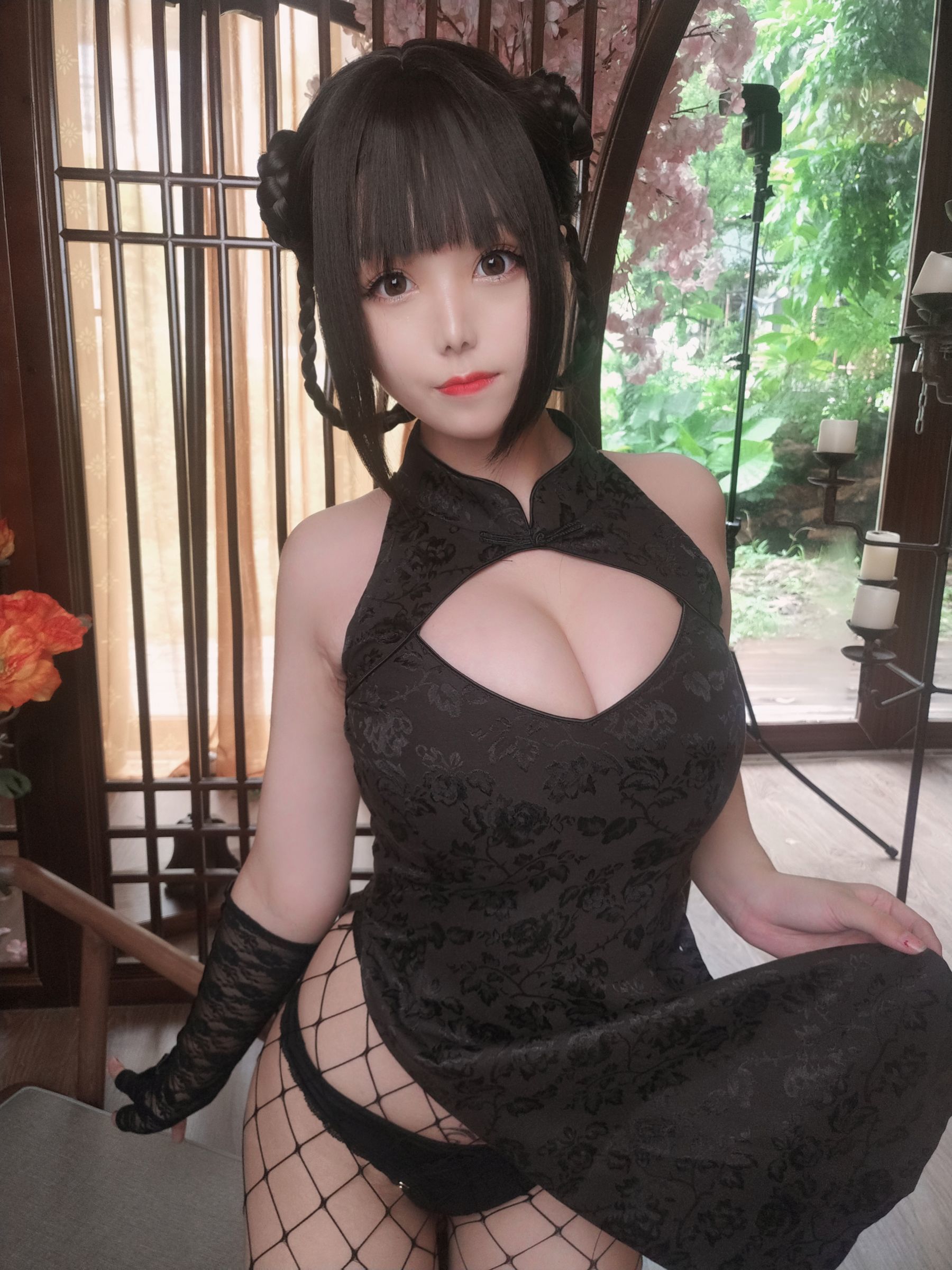 萌系小姐姐蜜汁猫裘 – 皮衣舞娘 Cosplay-第41张