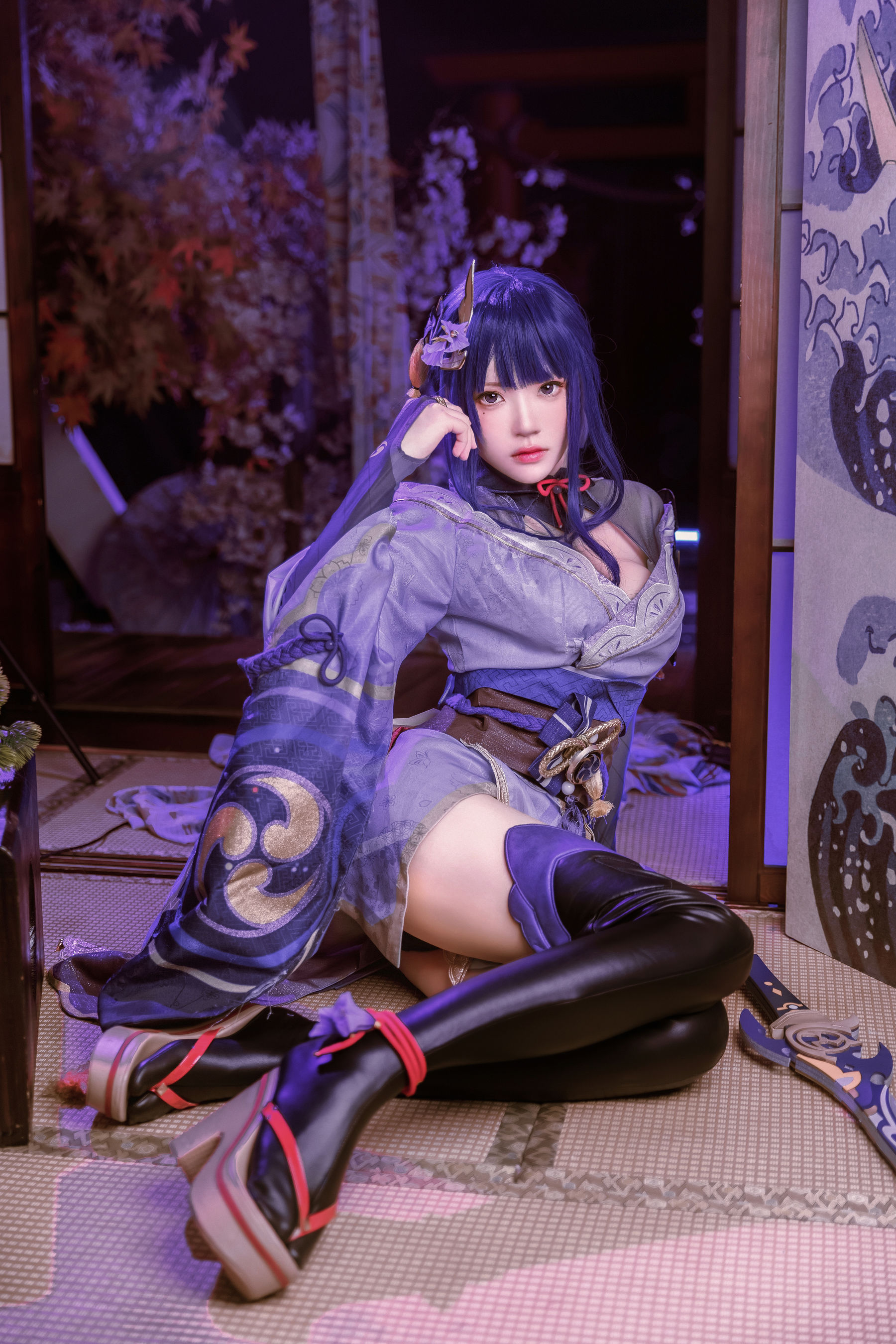 桜桃喵 – 雷电将军 Cosplay-第39张