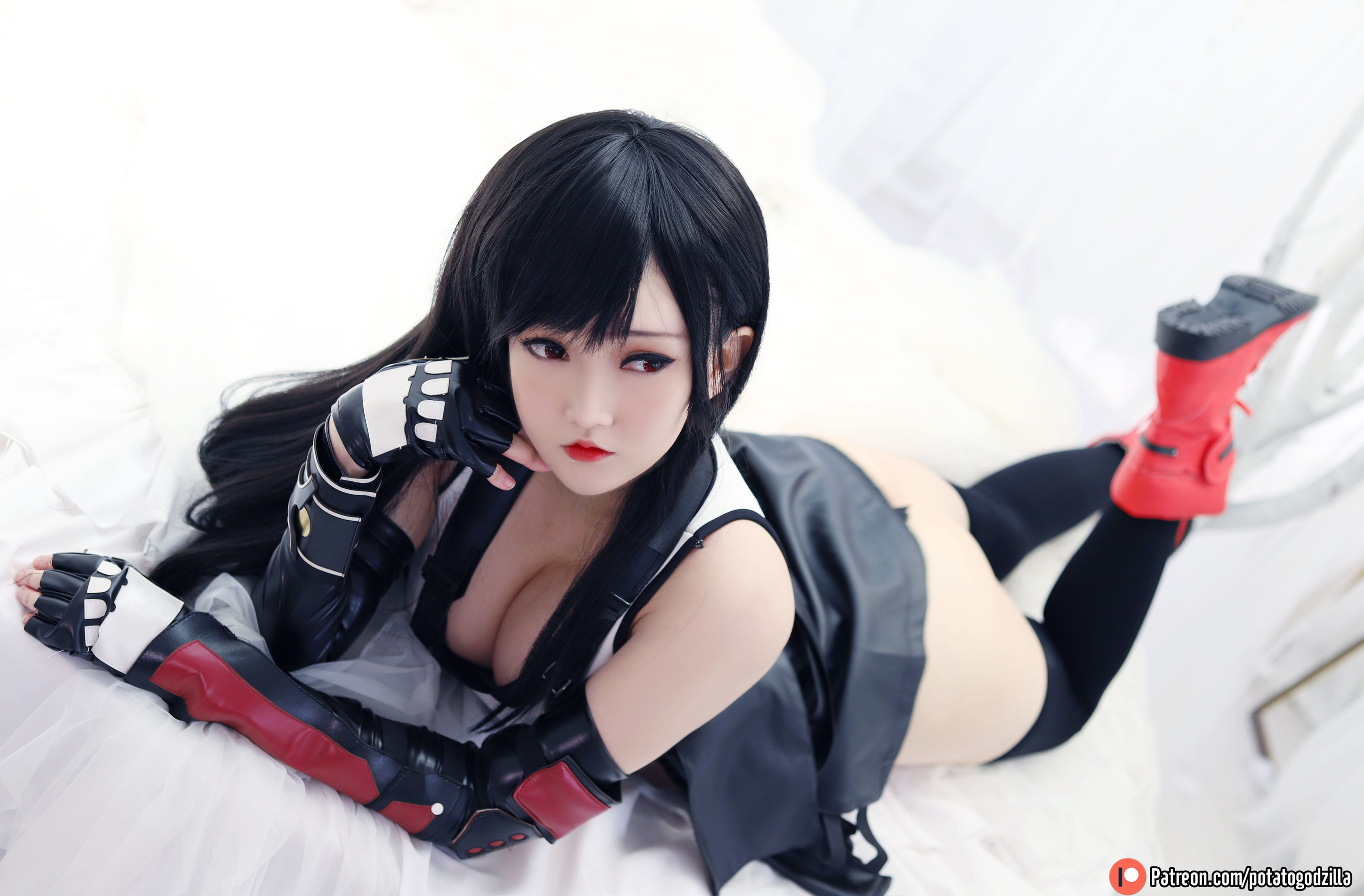 Coser小姐姐Potato Godzilla – Tifa Cosplay-第87张