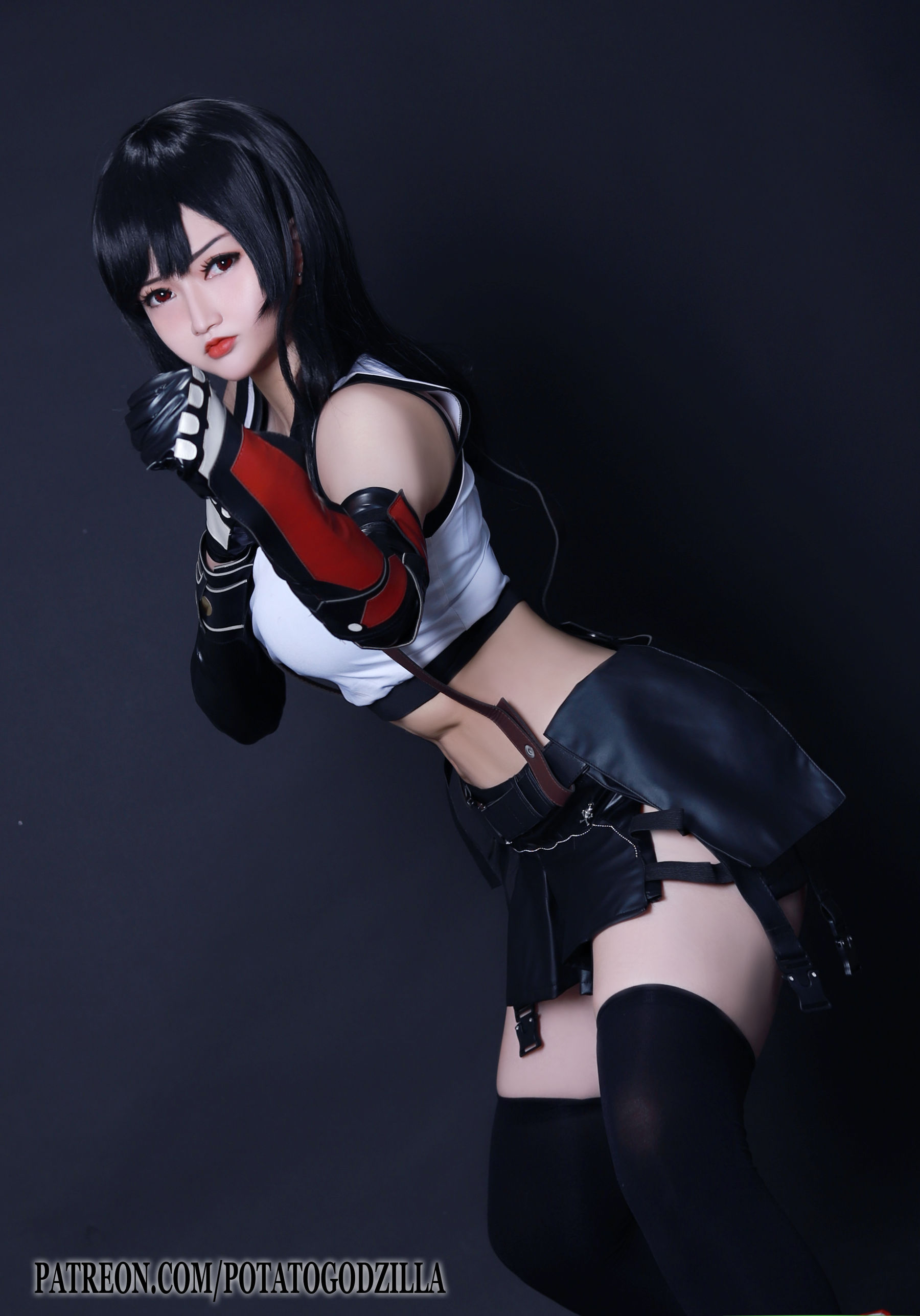 Coser小姐姐Potato Godzilla – Tifa Cosplay-第94张