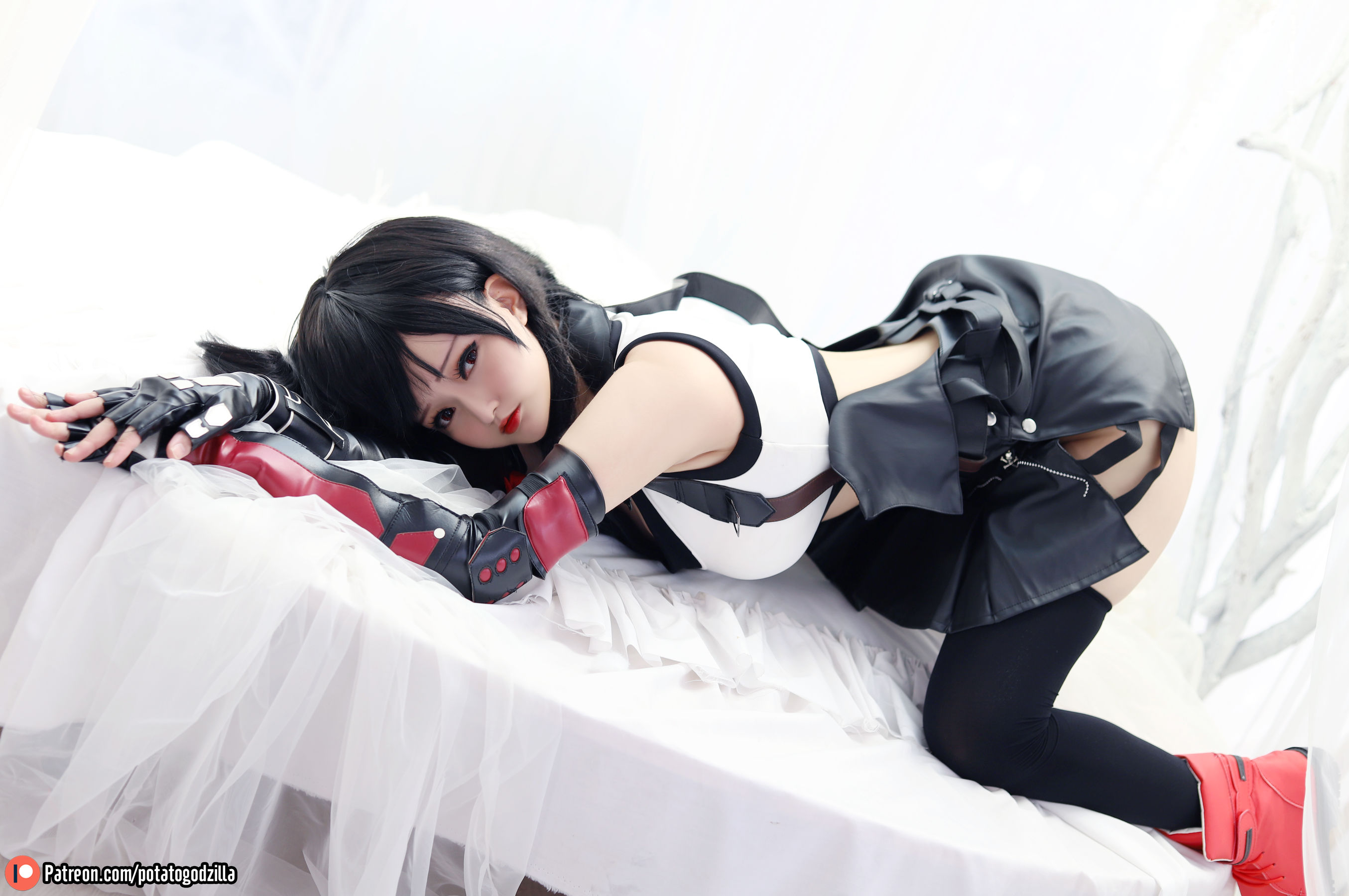 Coser小姐姐Potato Godzilla – Tifa Cosplay-第91张