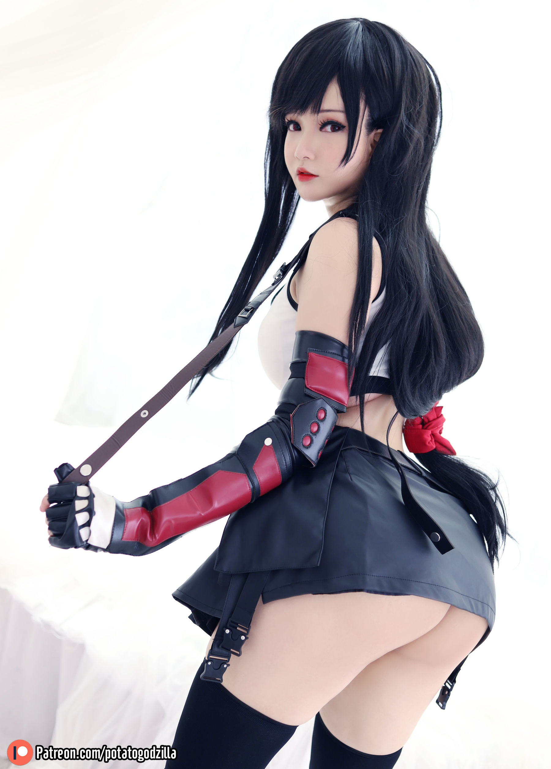 Coser小姐姐Potato Godzilla – Tifa Cosplay-第75张