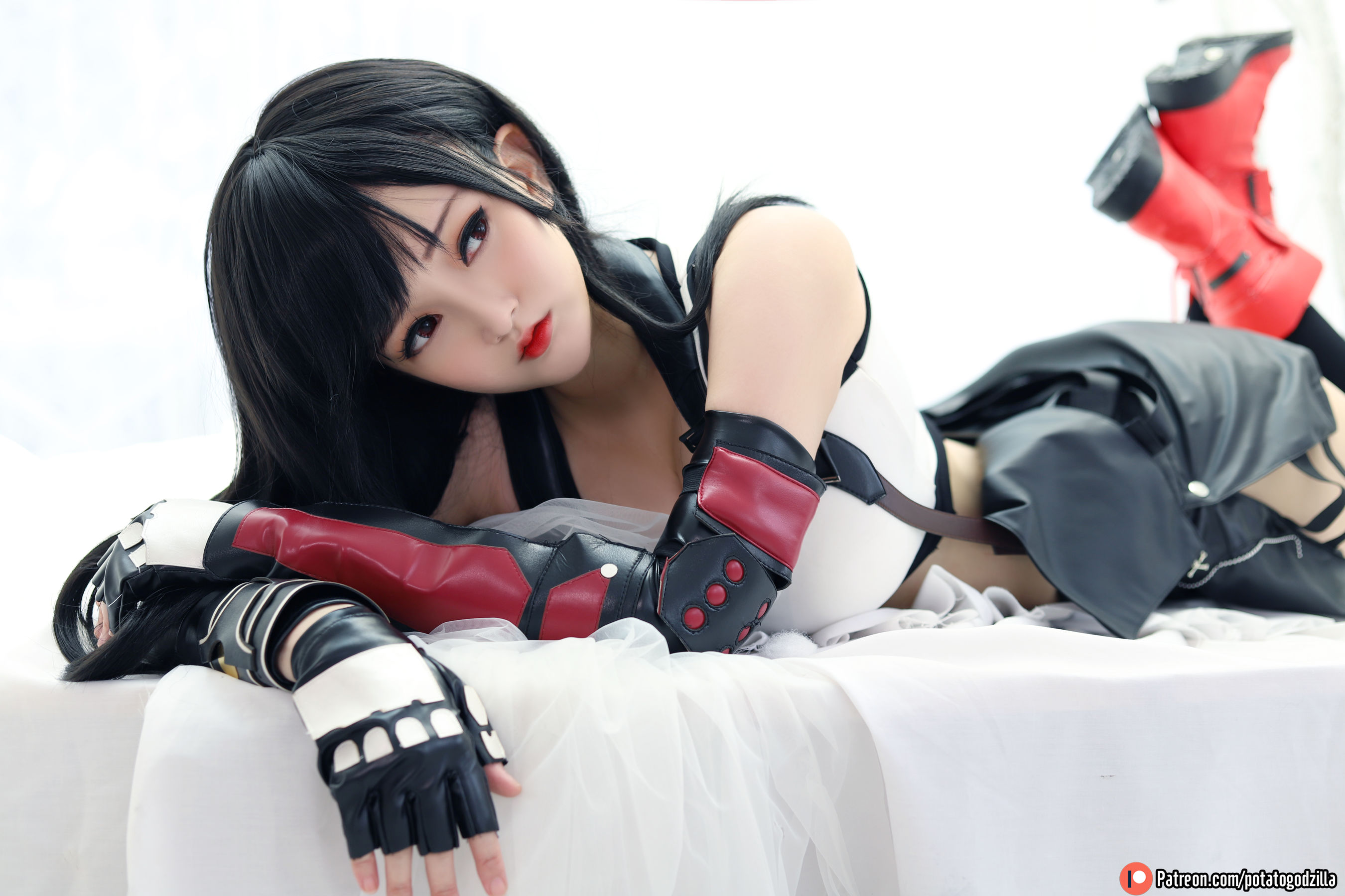 Coser小姐姐Potato Godzilla – Tifa Cosplay-第88张