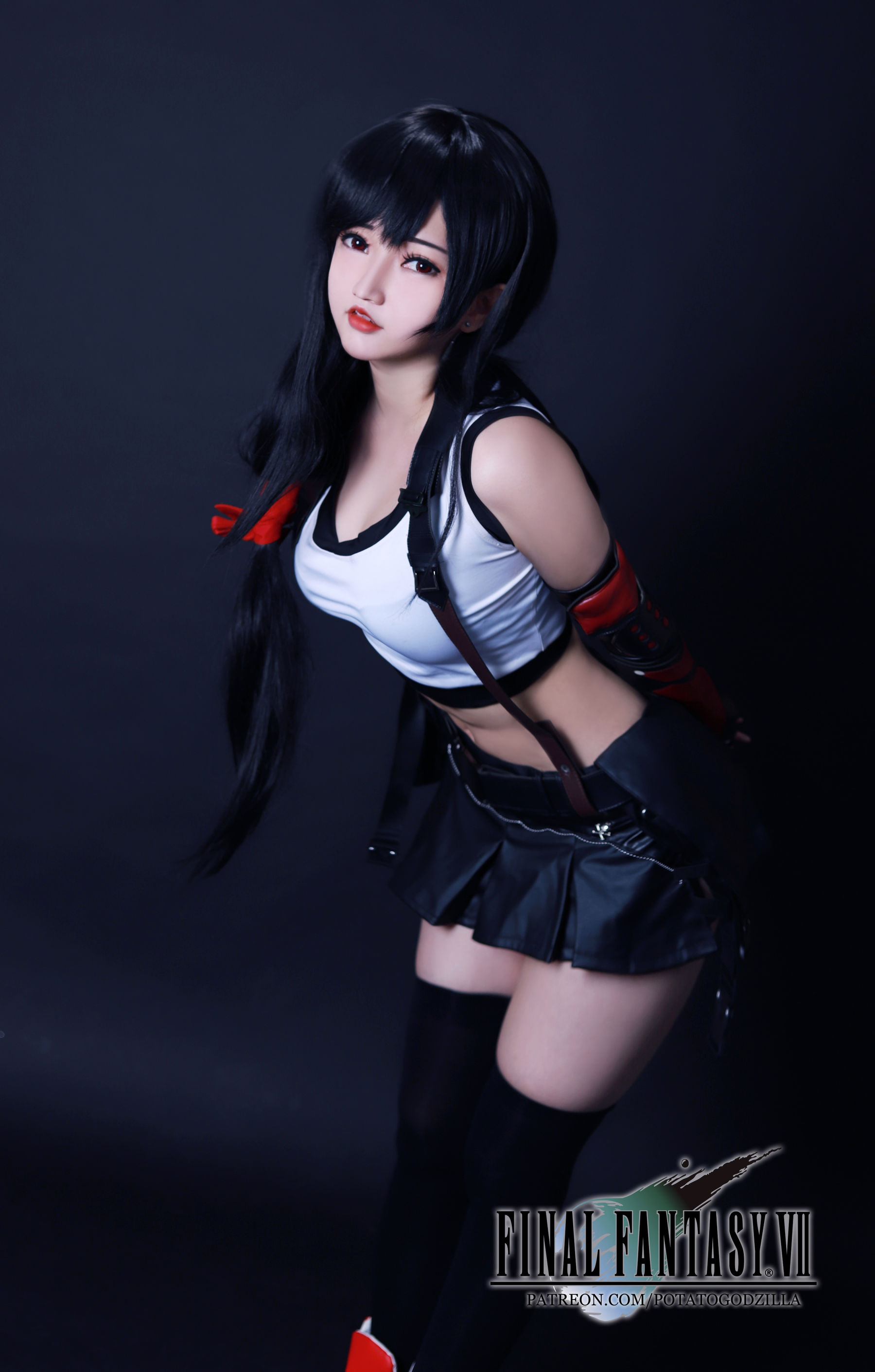 Coser小姐姐Potato Godzilla – Tifa Cosplay-第48张