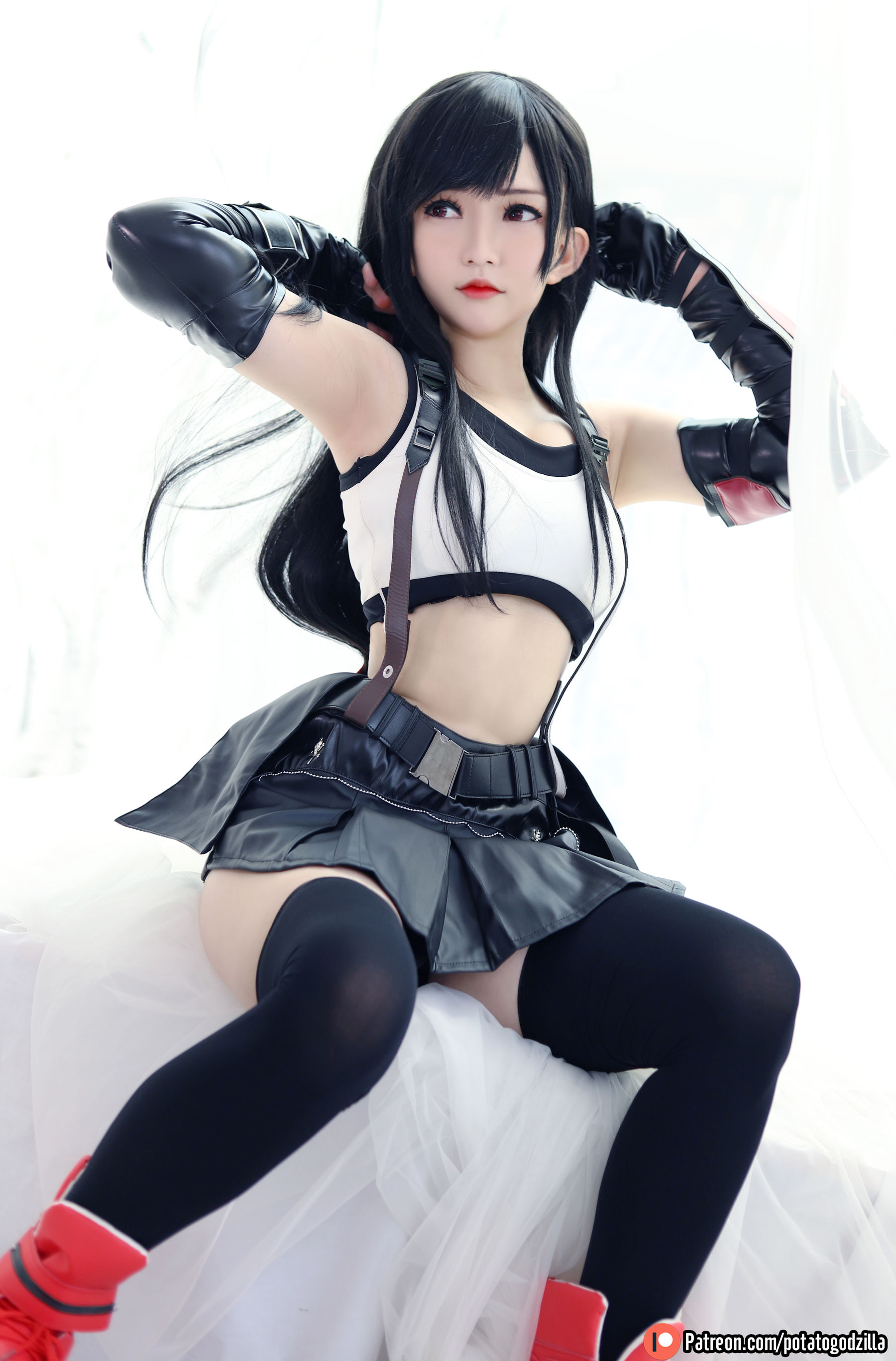 Coser小姐姐Potato Godzilla – Tifa Cosplay-第60张