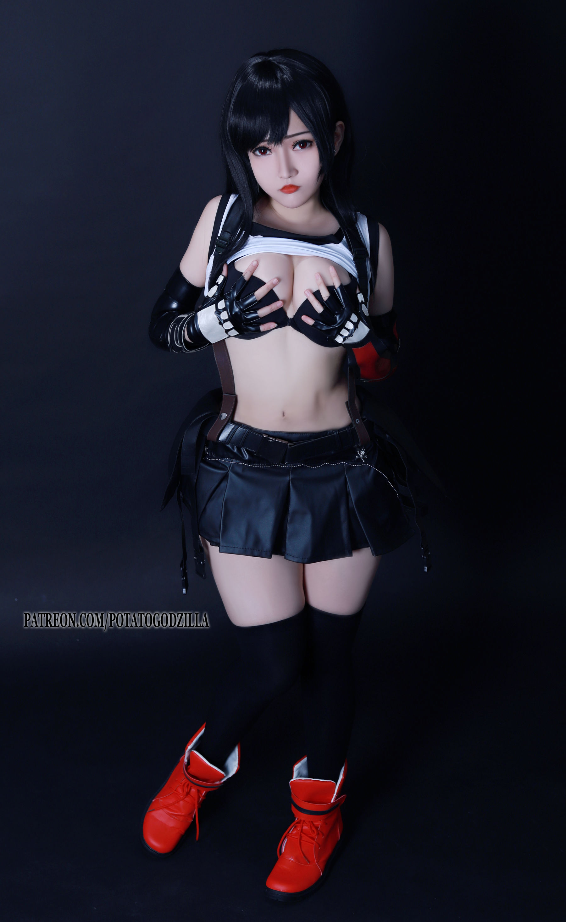 Coser小姐姐Potato Godzilla – Tifa Cosplay-第97张