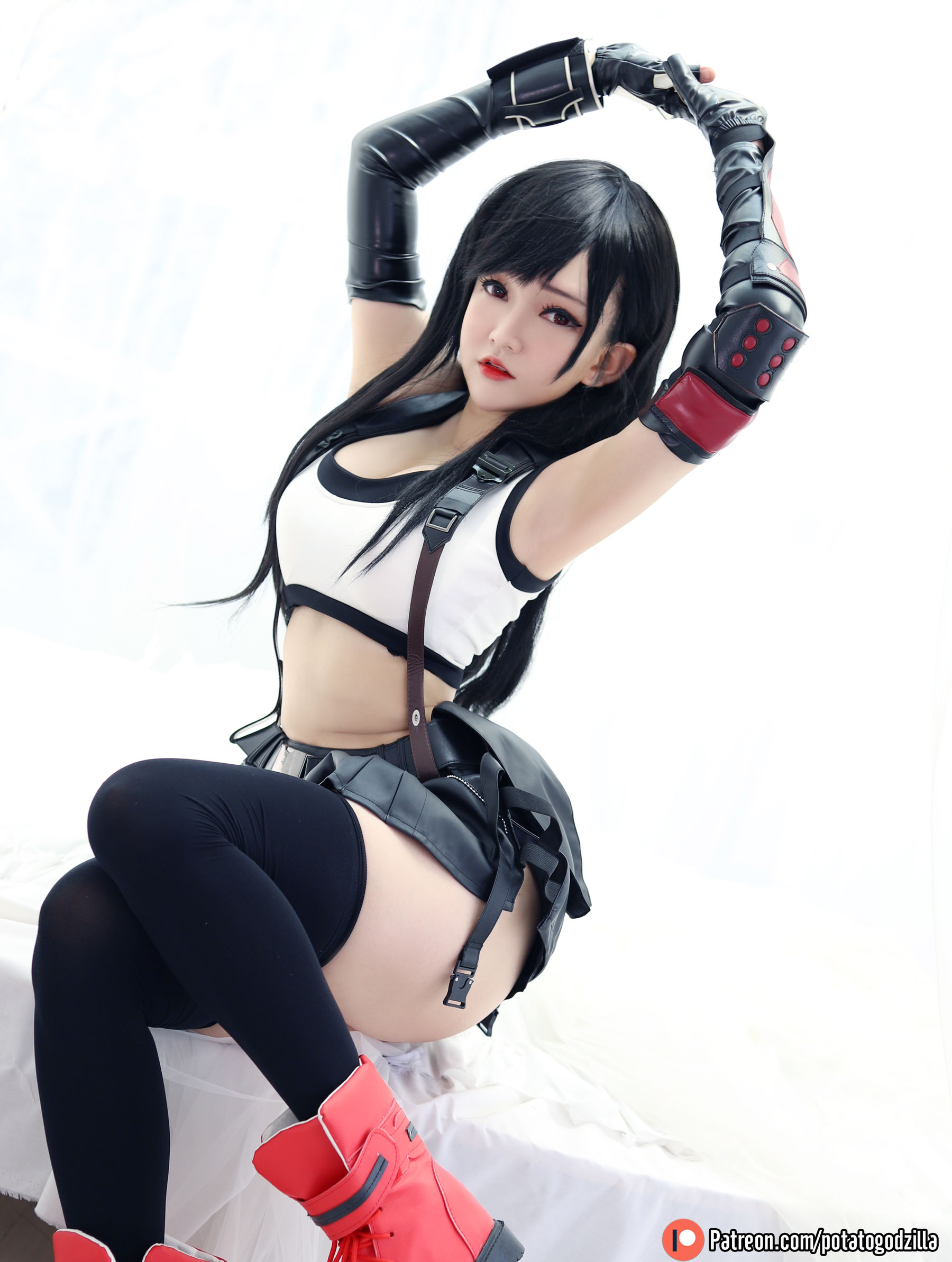 Coser小姐姐Potato Godzilla – Tifa Cosplay-第66张