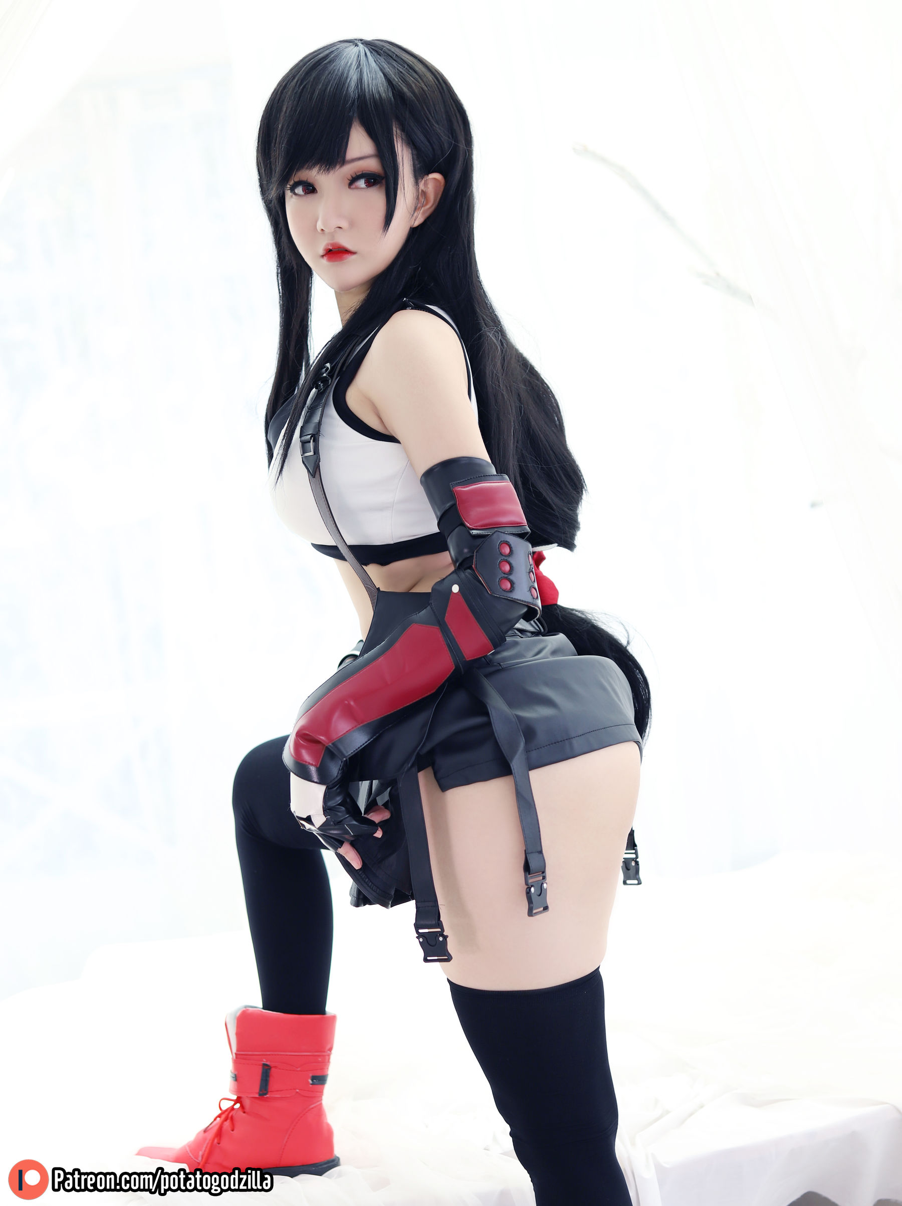 Coser小姐姐Potato Godzilla – Tifa Cosplay-第73张