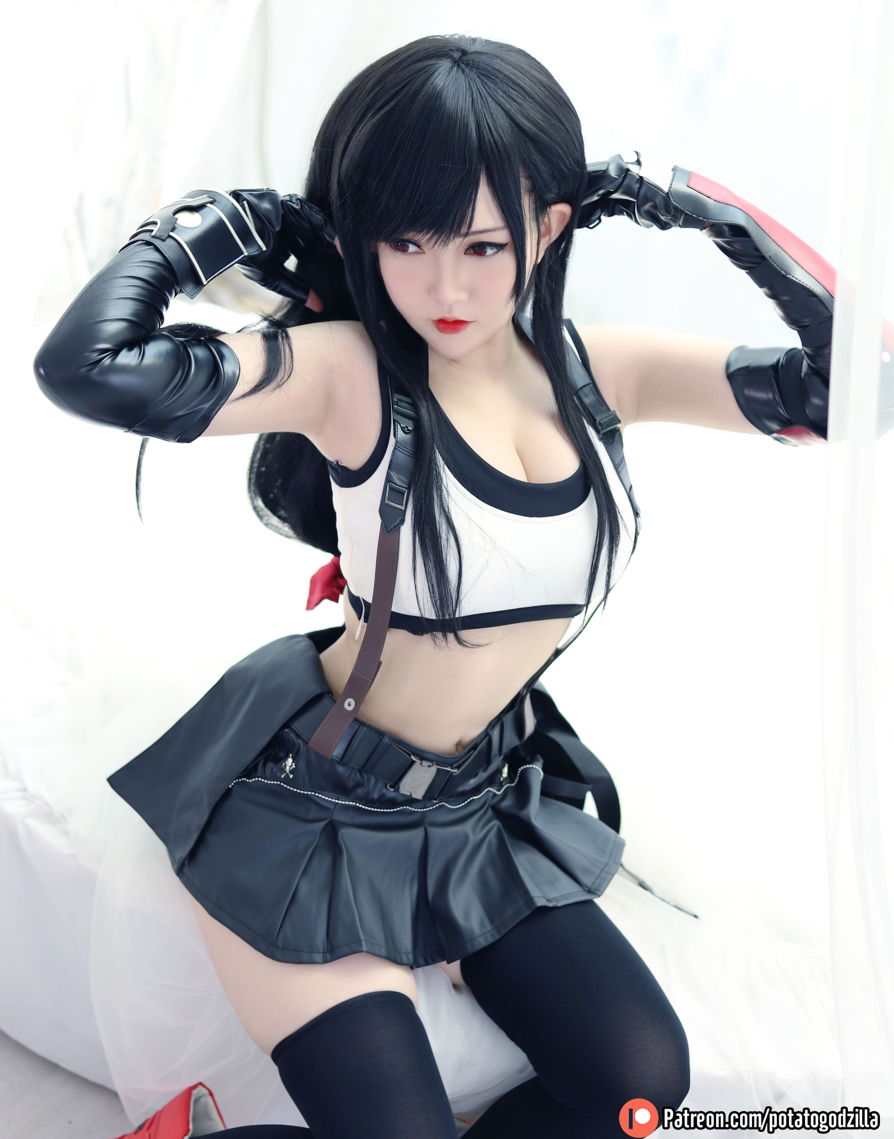 Coser小姐姐Potato Godzilla – Tifa Cosplay-第34张