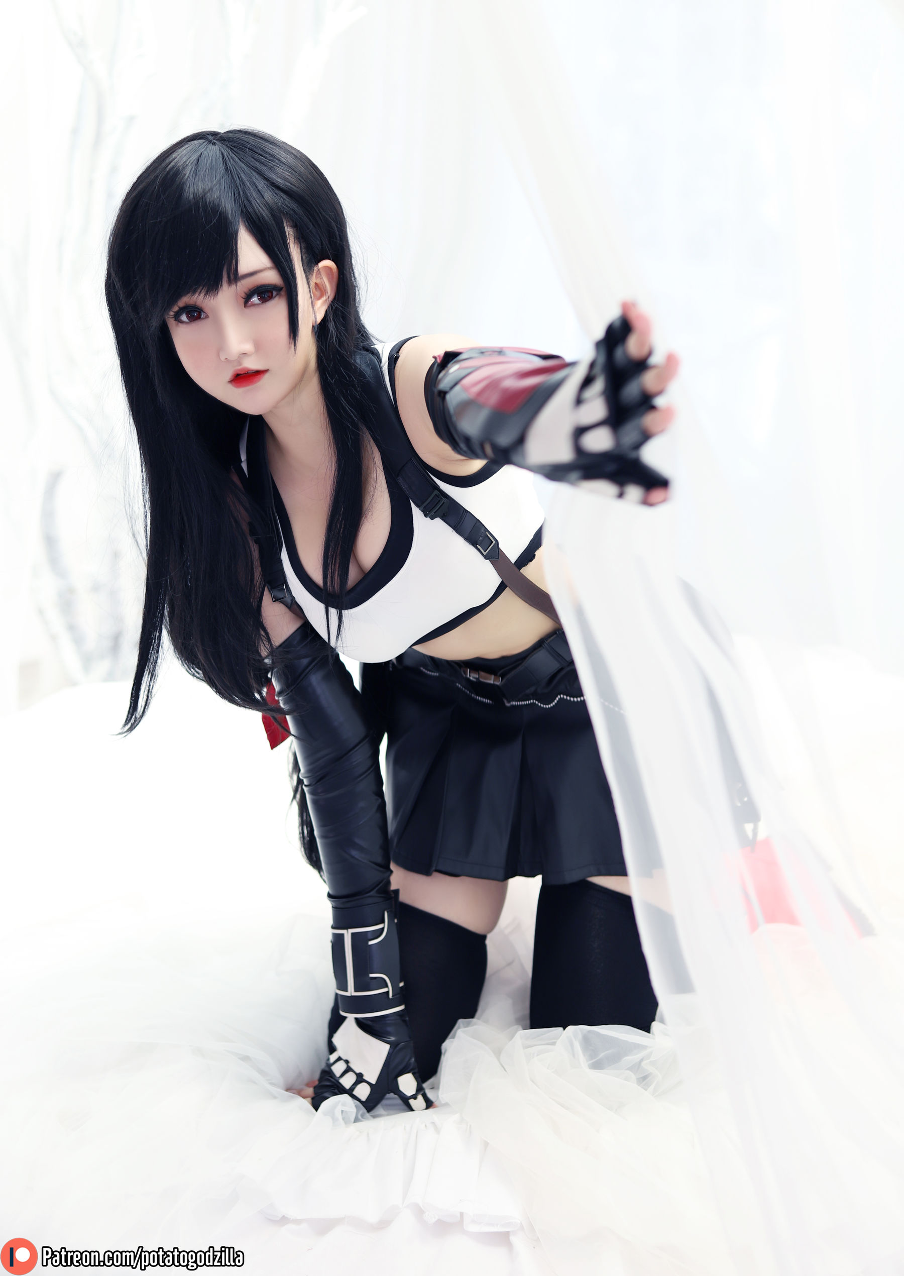 Coser小姐姐Potato Godzilla – Tifa Cosplay-第58张