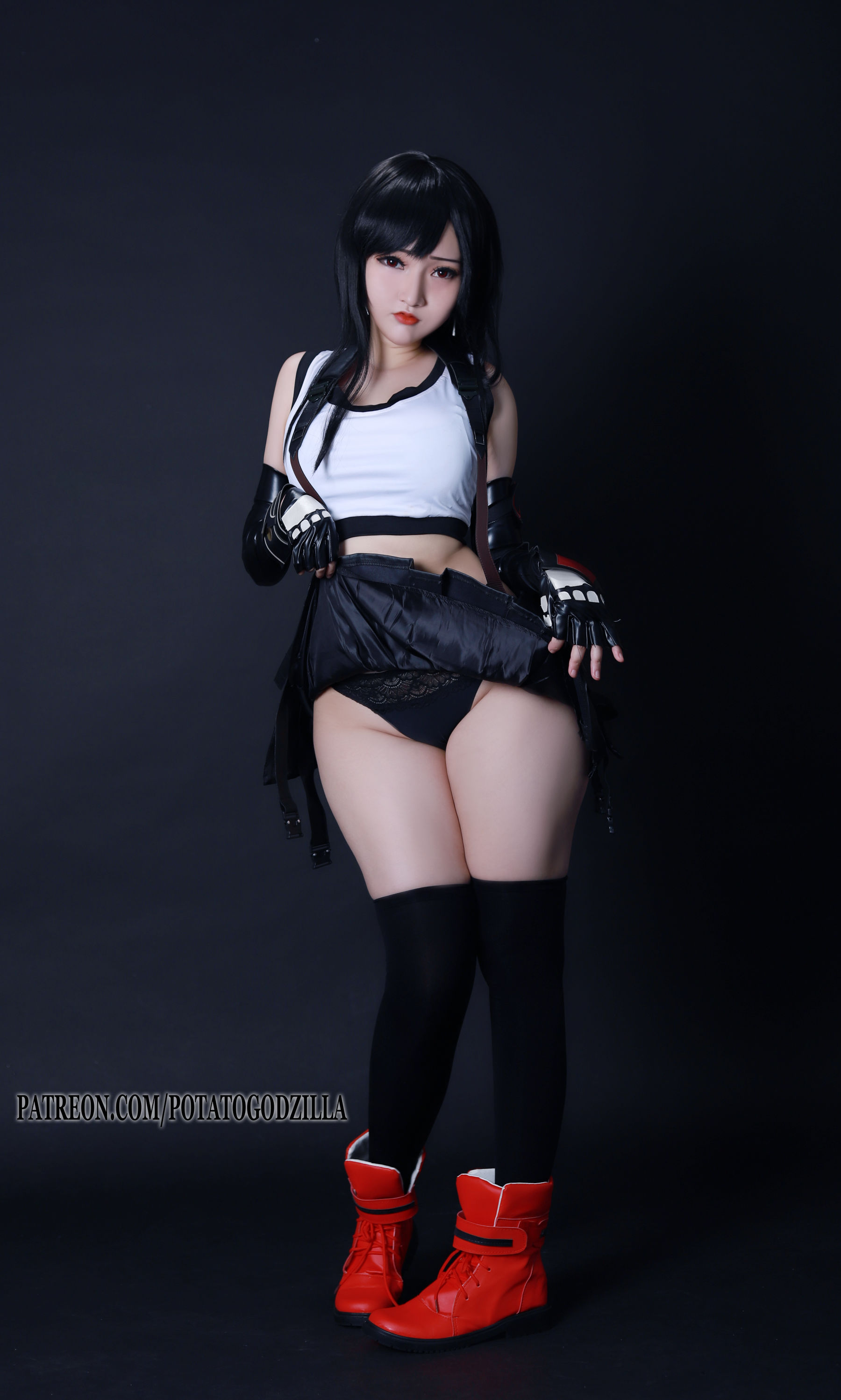 Coser小姐姐Potato Godzilla – Tifa Cosplay-第95张