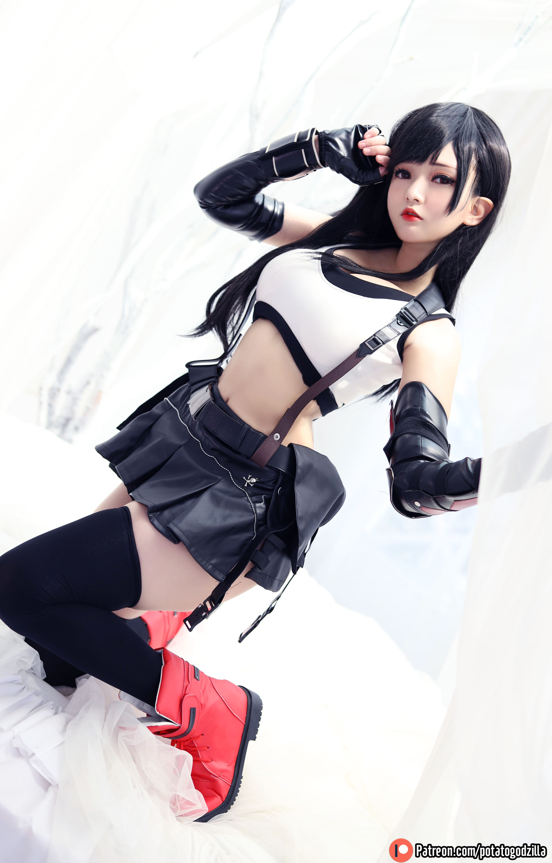 Coser小姐姐Potato Godzilla – Tifa Cosplay-第61张