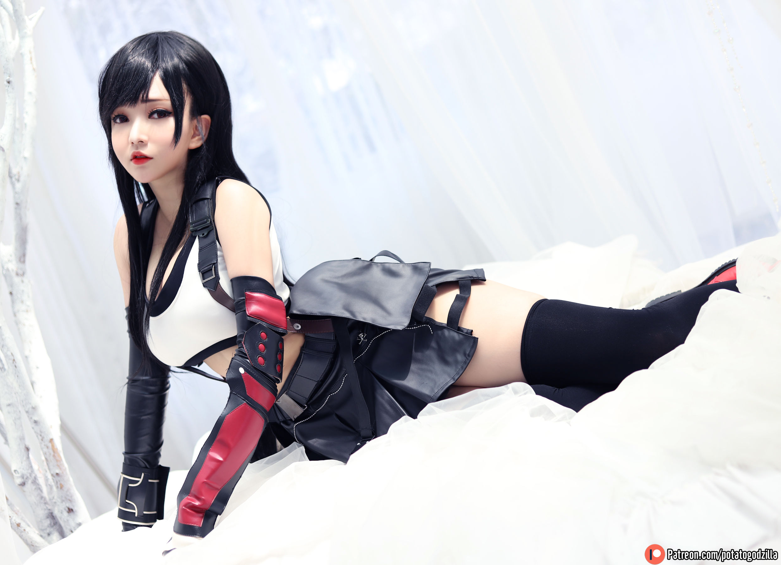 Coser小姐姐Potato Godzilla – Tifa Cosplay-第63张