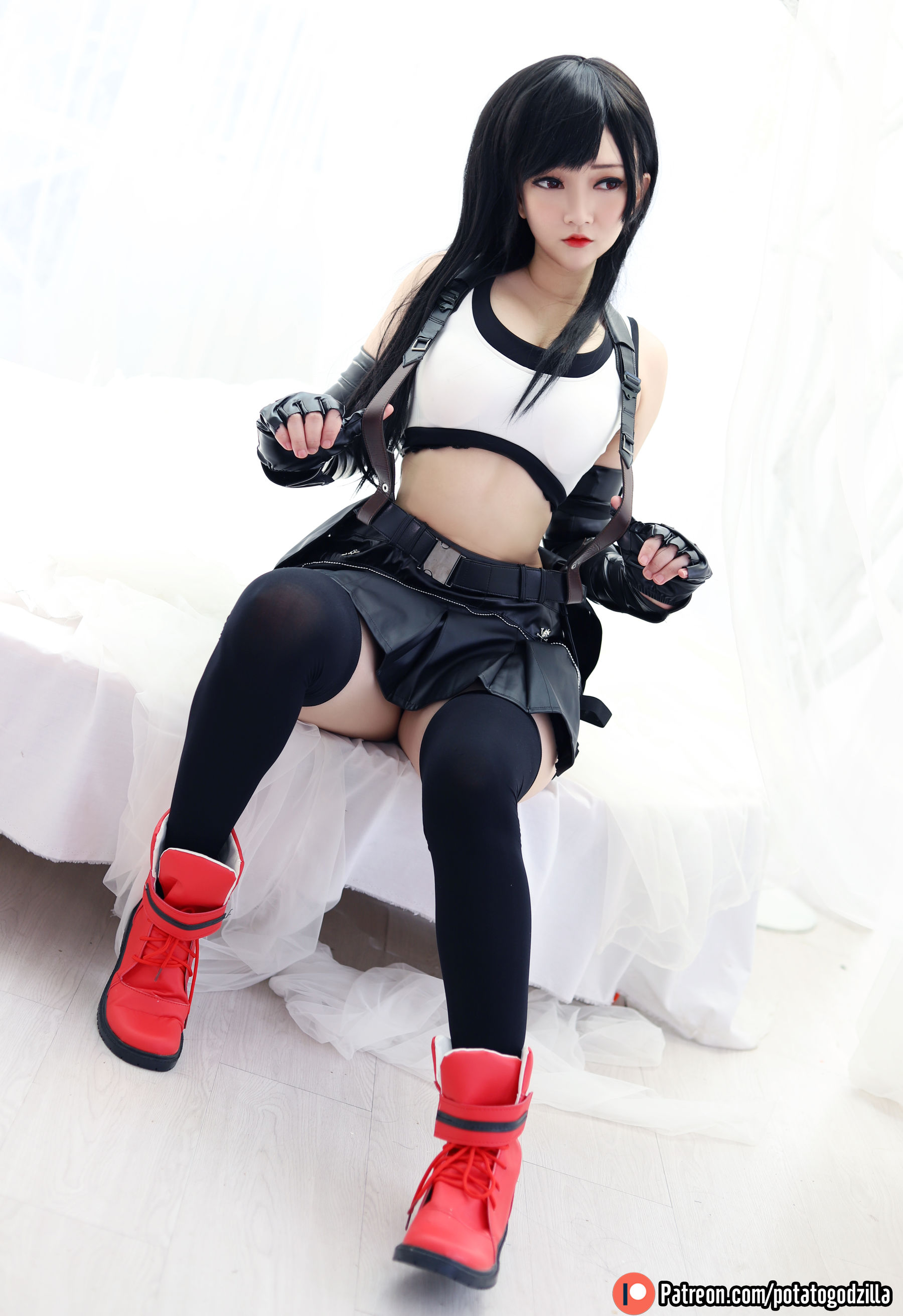 Coser小姐姐Potato Godzilla – Tifa Cosplay-第71张