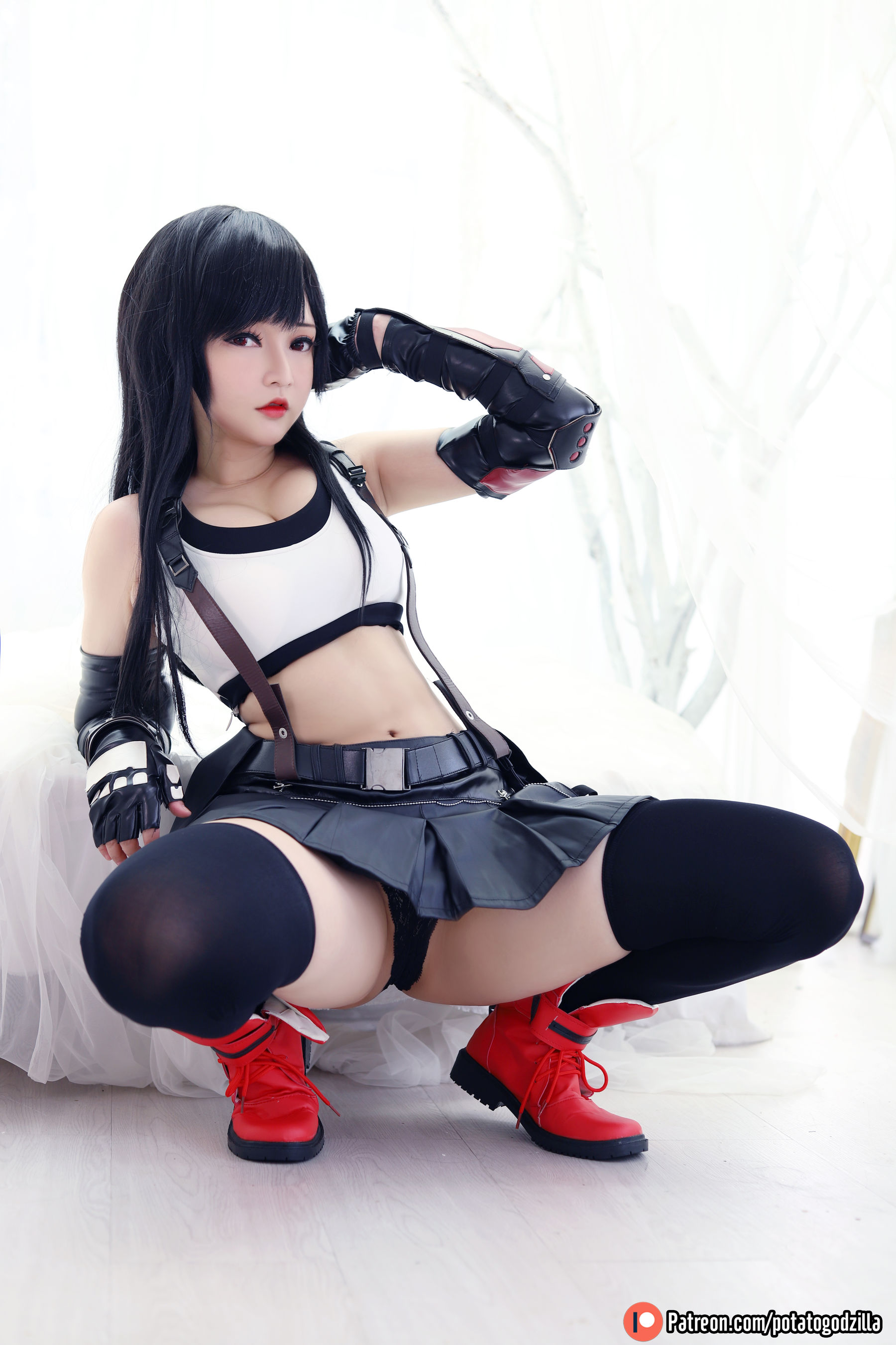 Coser小姐姐Potato Godzilla – Tifa Cosplay-第77张