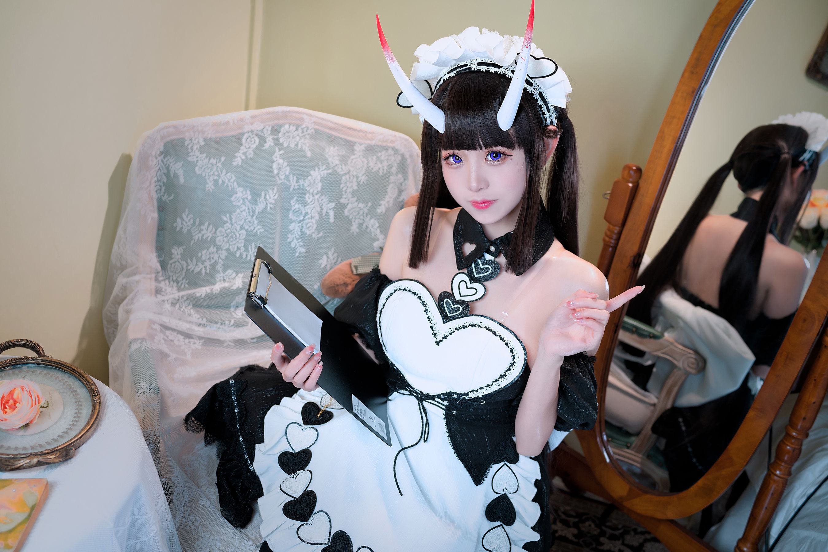 miko酱ww – 碧蓝航线 能代女仆 Cosplay-第1张
