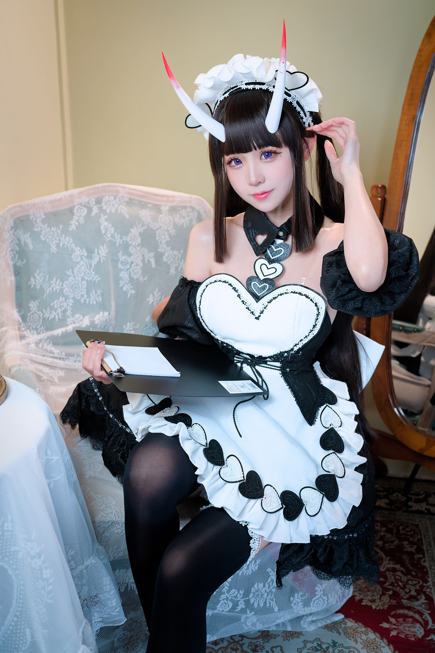 miko酱ww – 碧蓝航线 能代女仆 Cosplay-第30张
