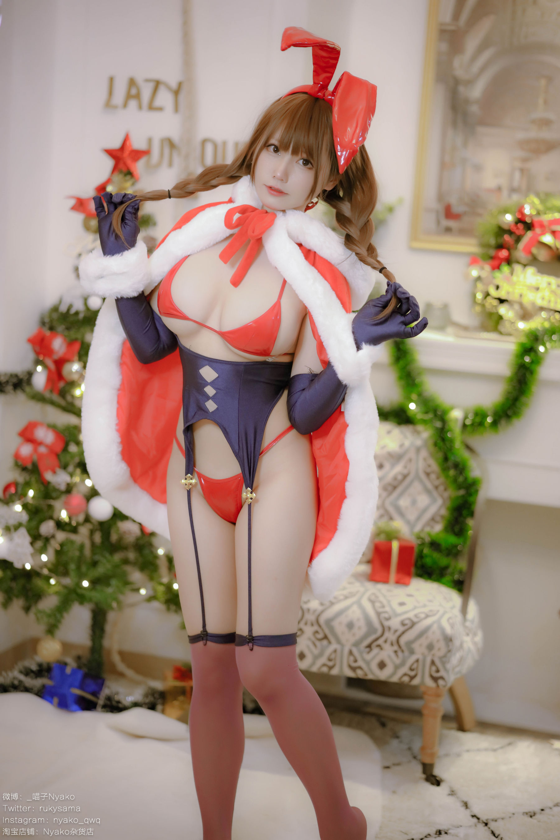 萌妹子Nyako喵子 – Christmas Bunny Cosplay-第27张