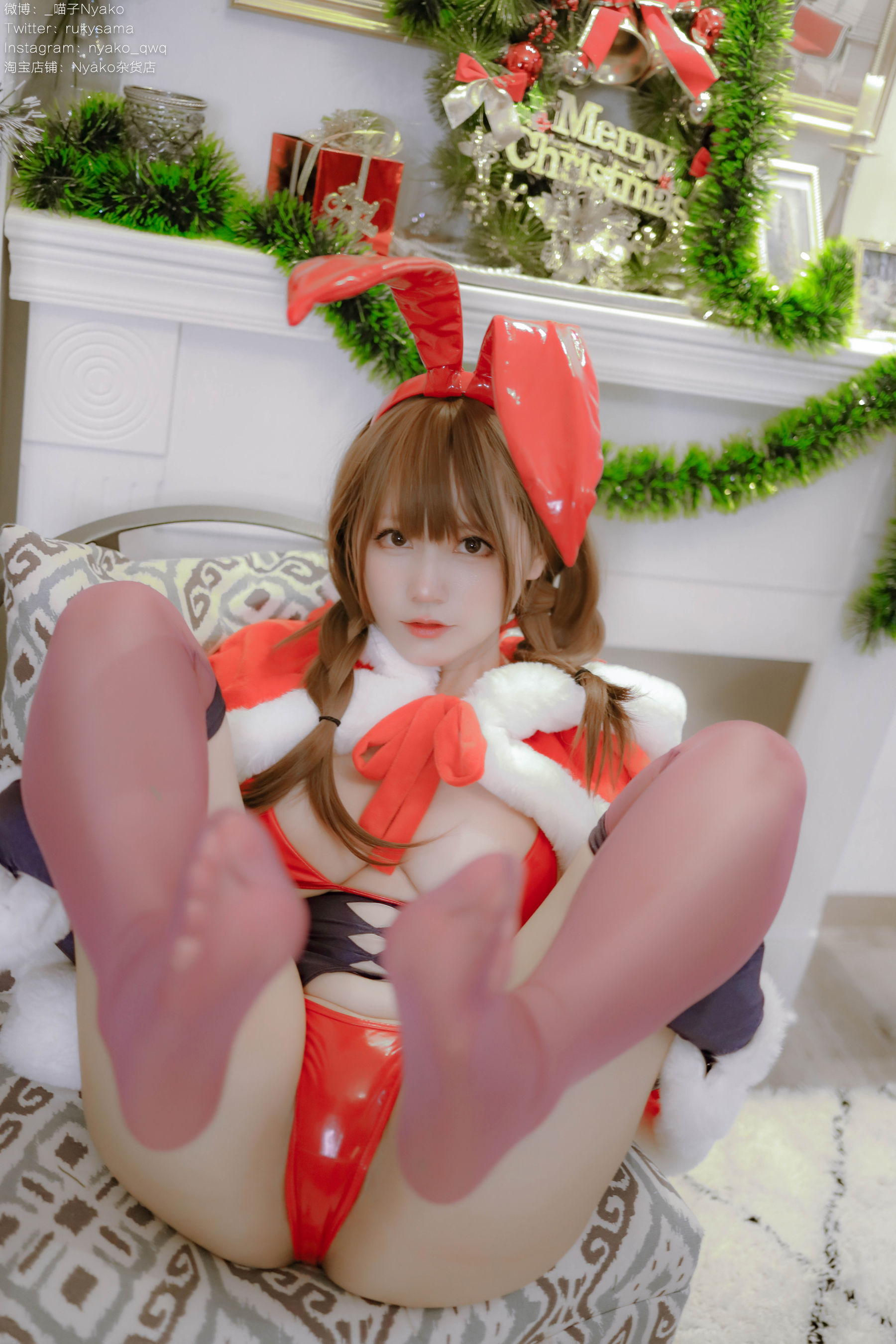 萌妹子Nyako喵子 – Christmas Bunny Cosplay-第58张