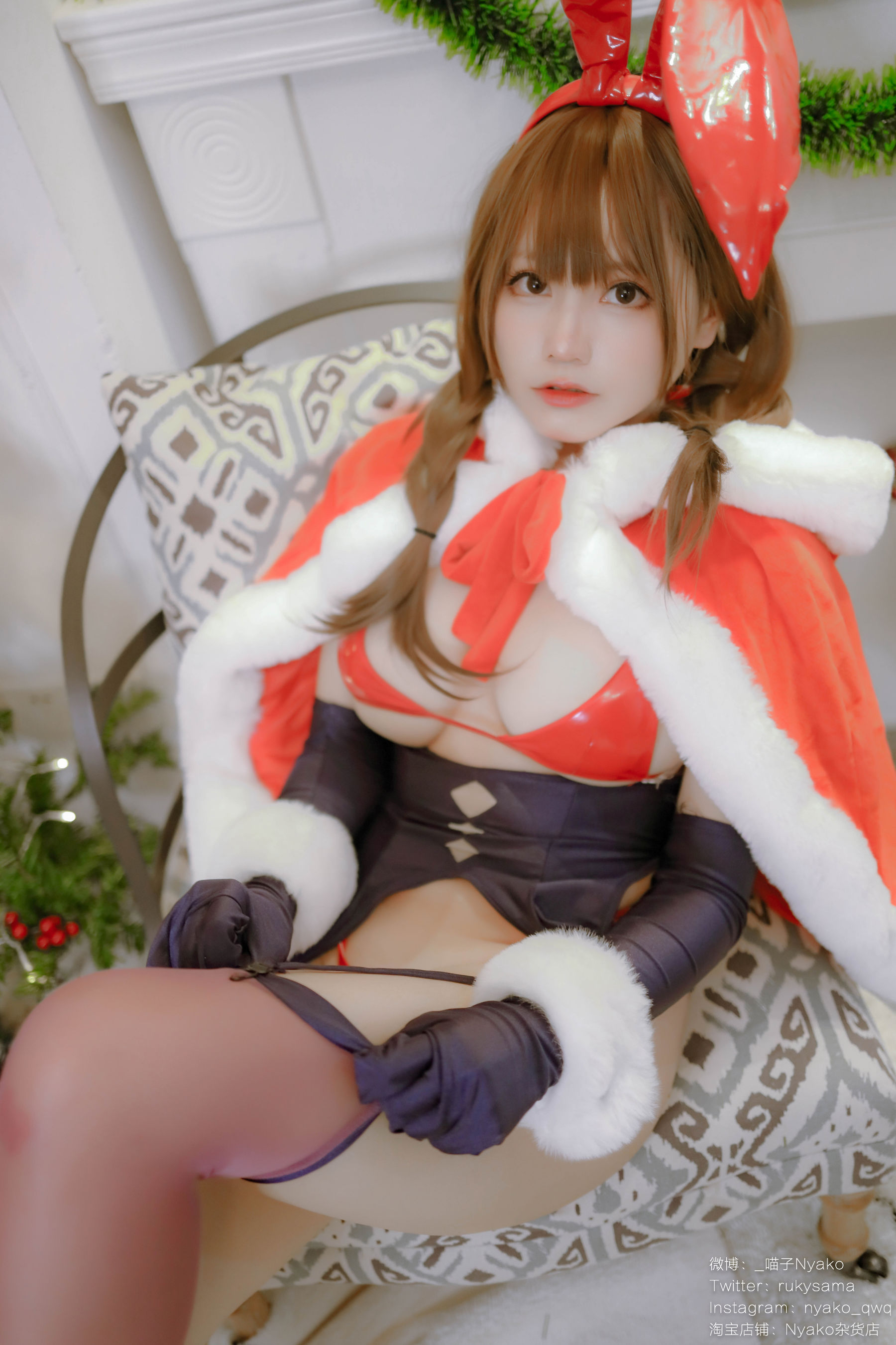 萌妹子Nyako喵子 – Christmas Bunny Cosplay-第54张