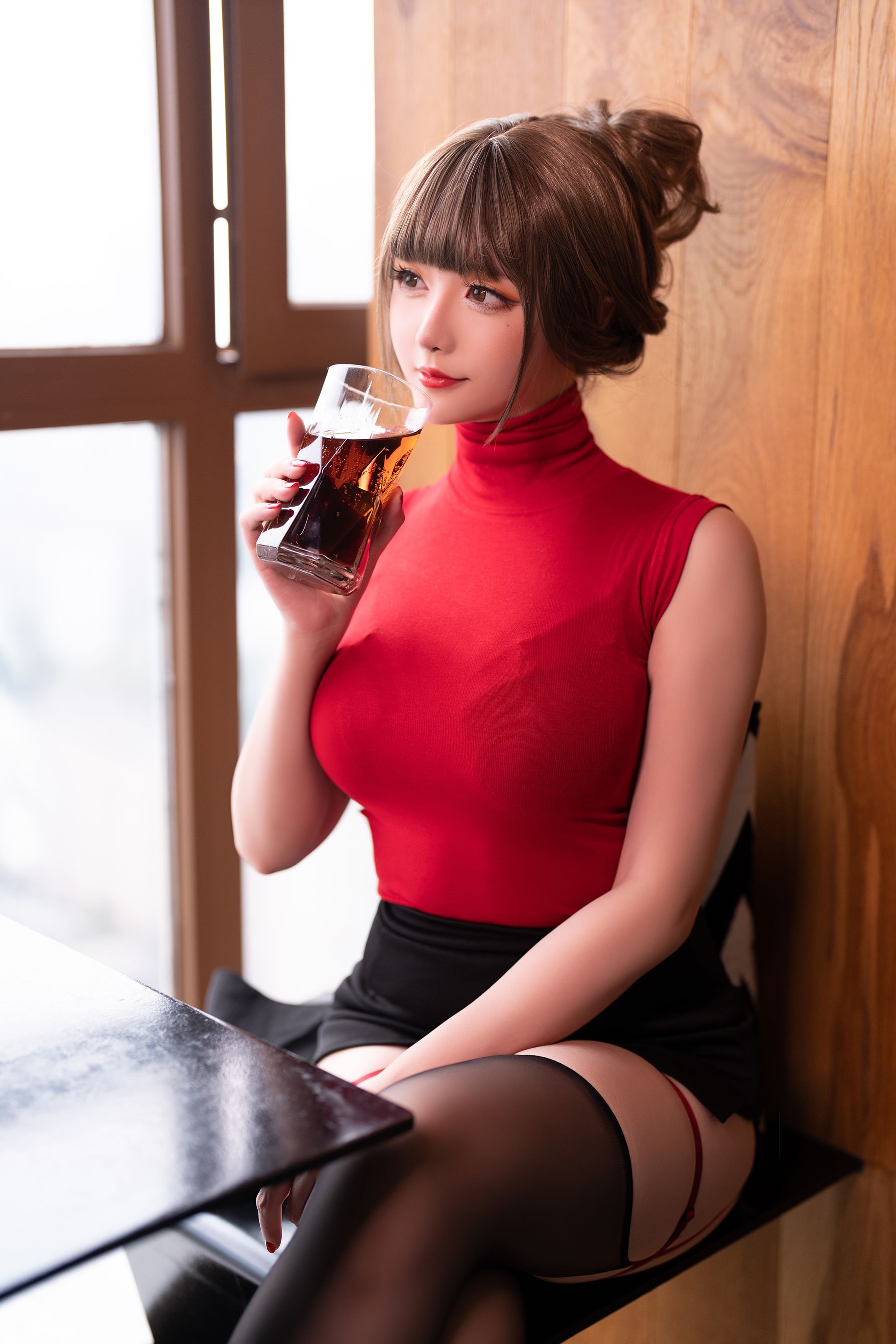Coser小姐姐星之迟迟 – 约会OL Cosplay-第3张