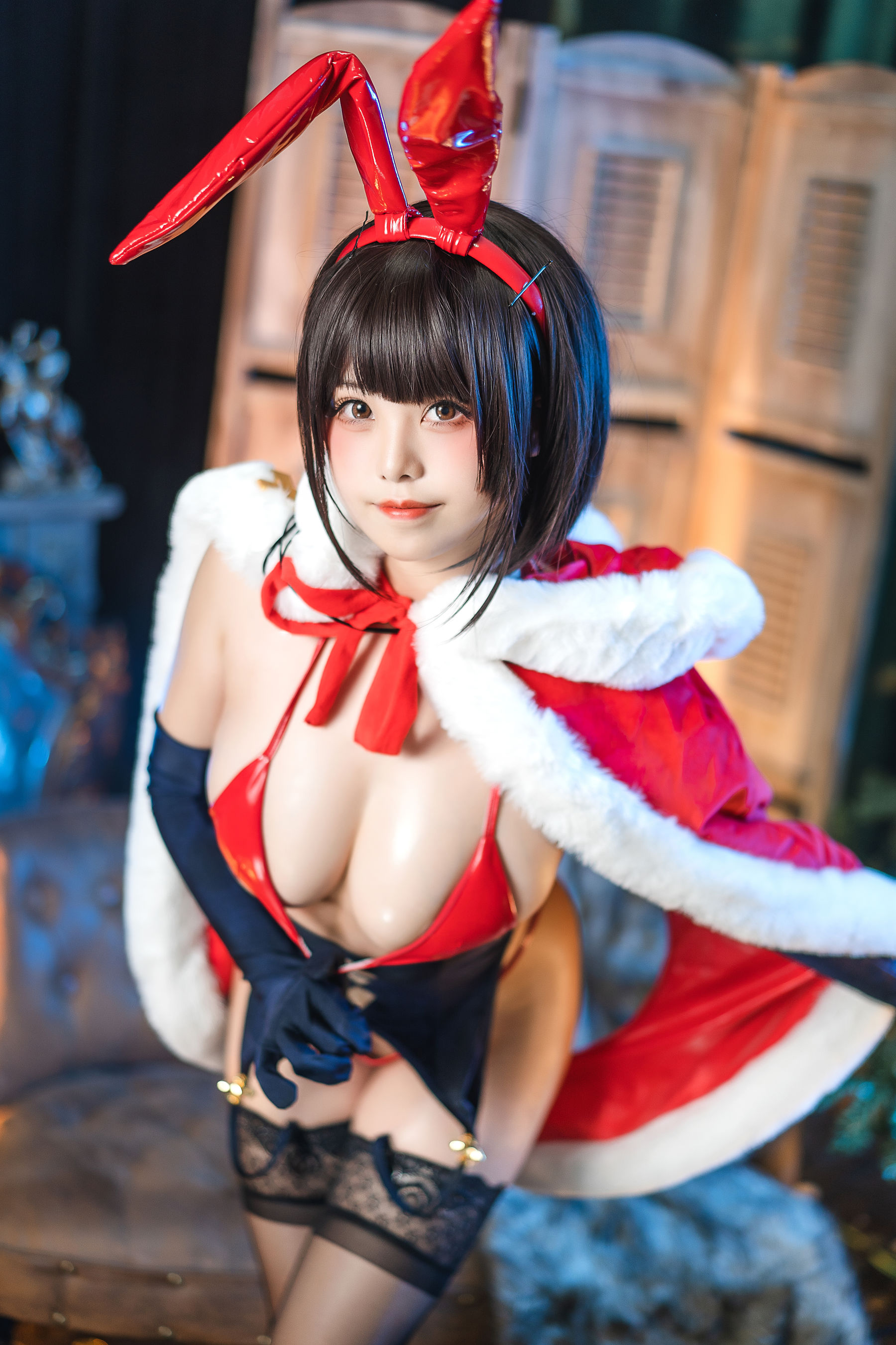 萌系小姐姐蜜汁猫裘 – 魔太郎圣诞 Cosplay-第41张