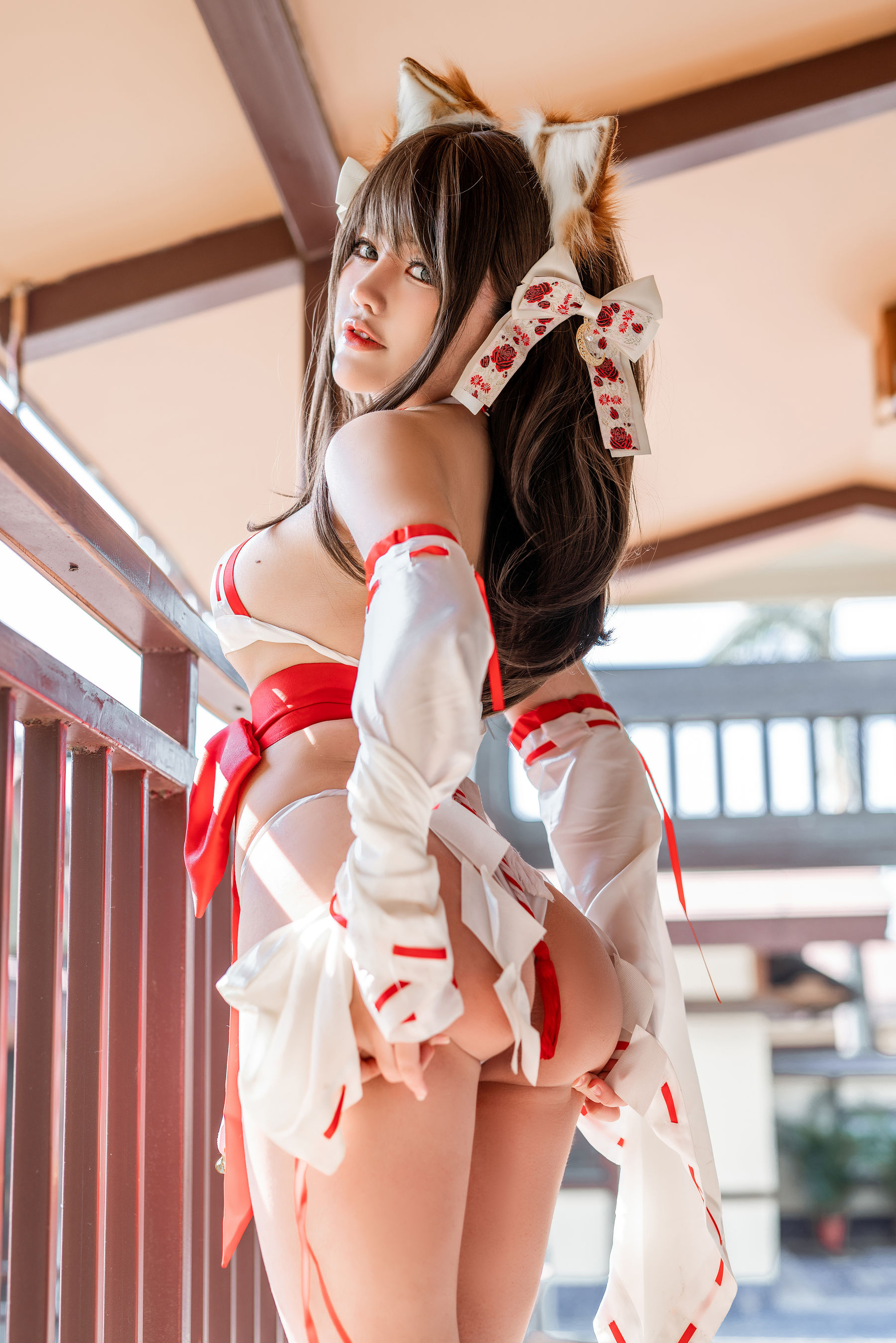 动漫博主蠢沫沫一笑芳香沁 – 双人狐 Cosplay-第3张