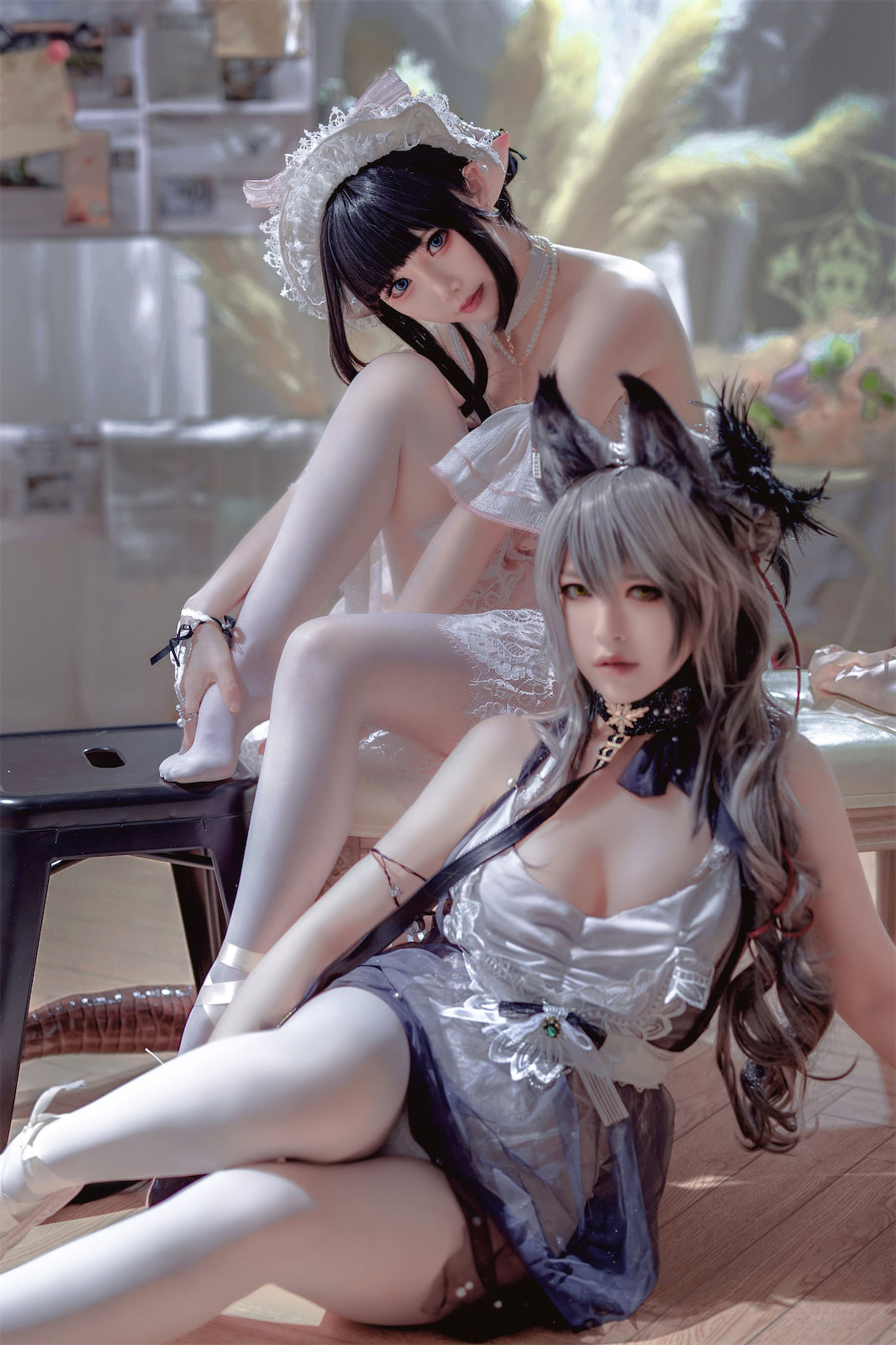 面饼仙儿半半子 – Arknights 黑x森蚺バレエ Cosplay-第28张