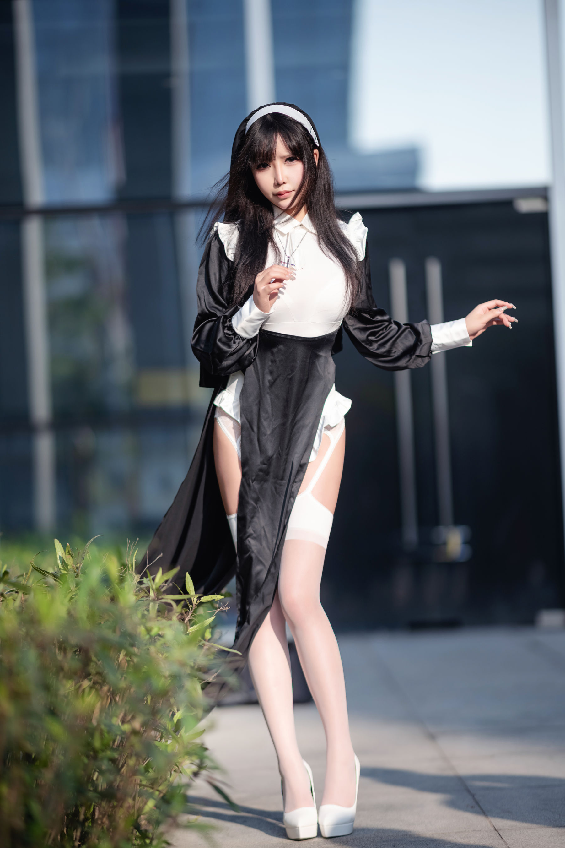 二次元妹子抱走莫子aa – 生日特辑 修女 Cosplay-第40张