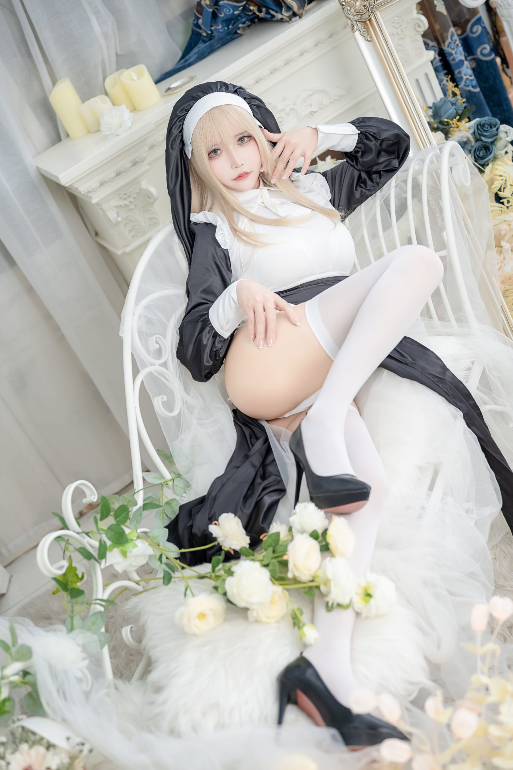 二次元妹子抱走莫子aa – 生日特辑 修女 Cosplay-第68张
