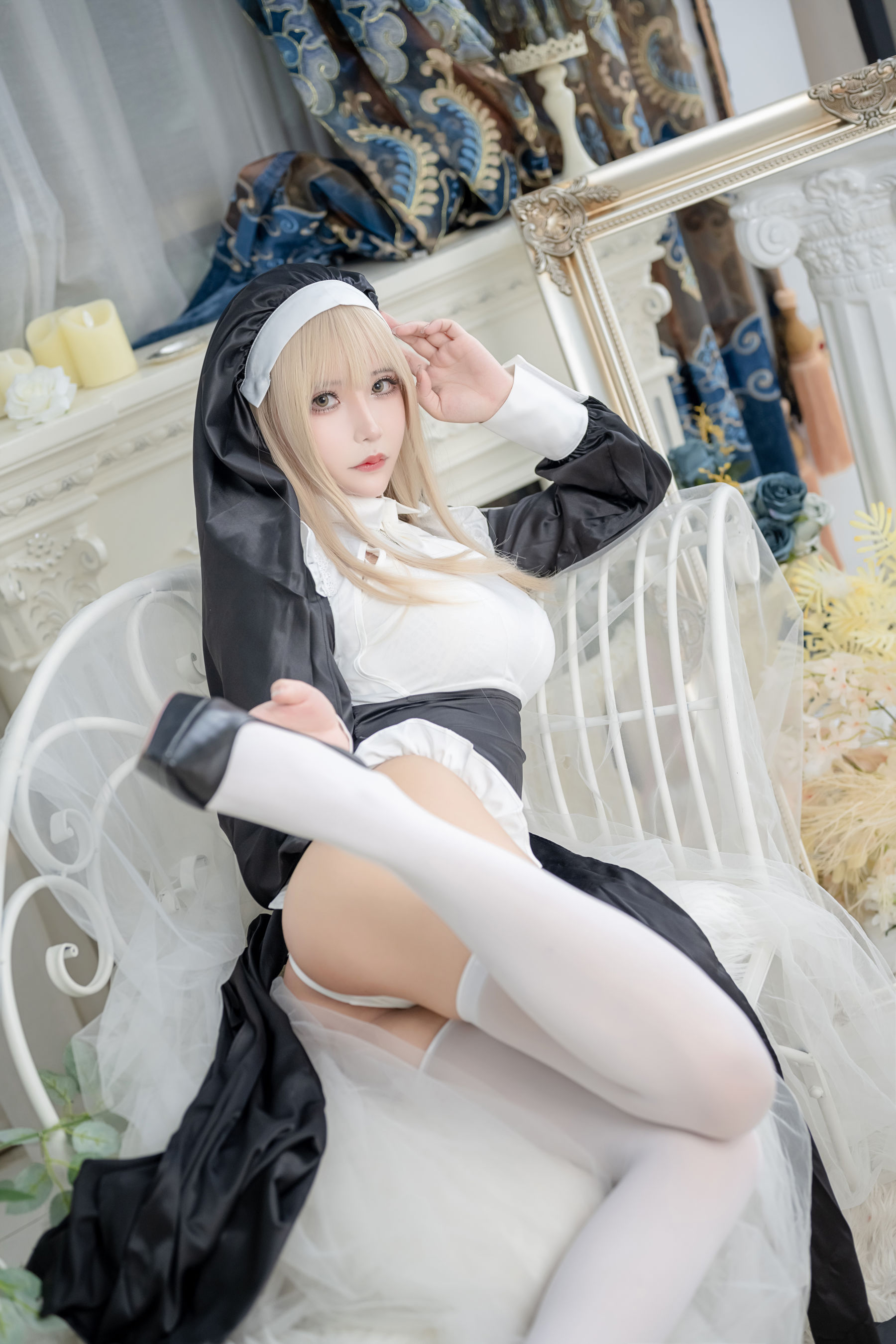 二次元妹子抱走莫子aa – 生日特辑 修女 Cosplay-第66张