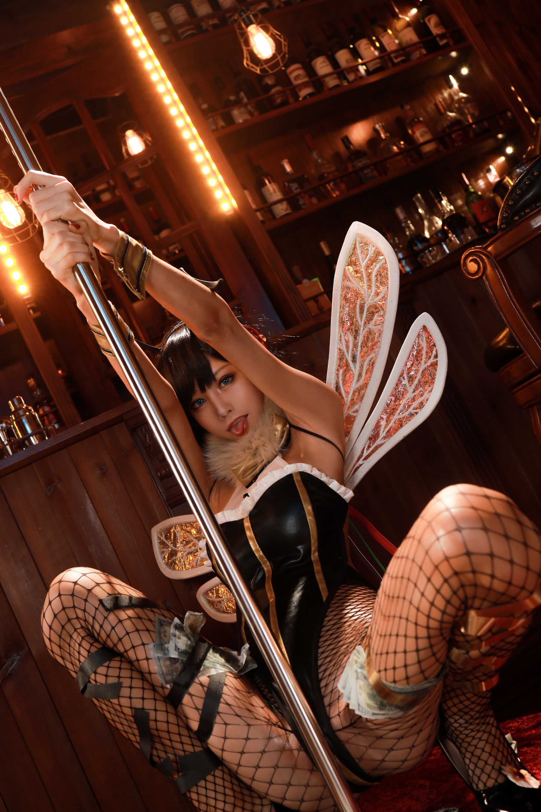 动漫博主水淼aqua – 黑皮蜜蜂 Cosplay-第50张