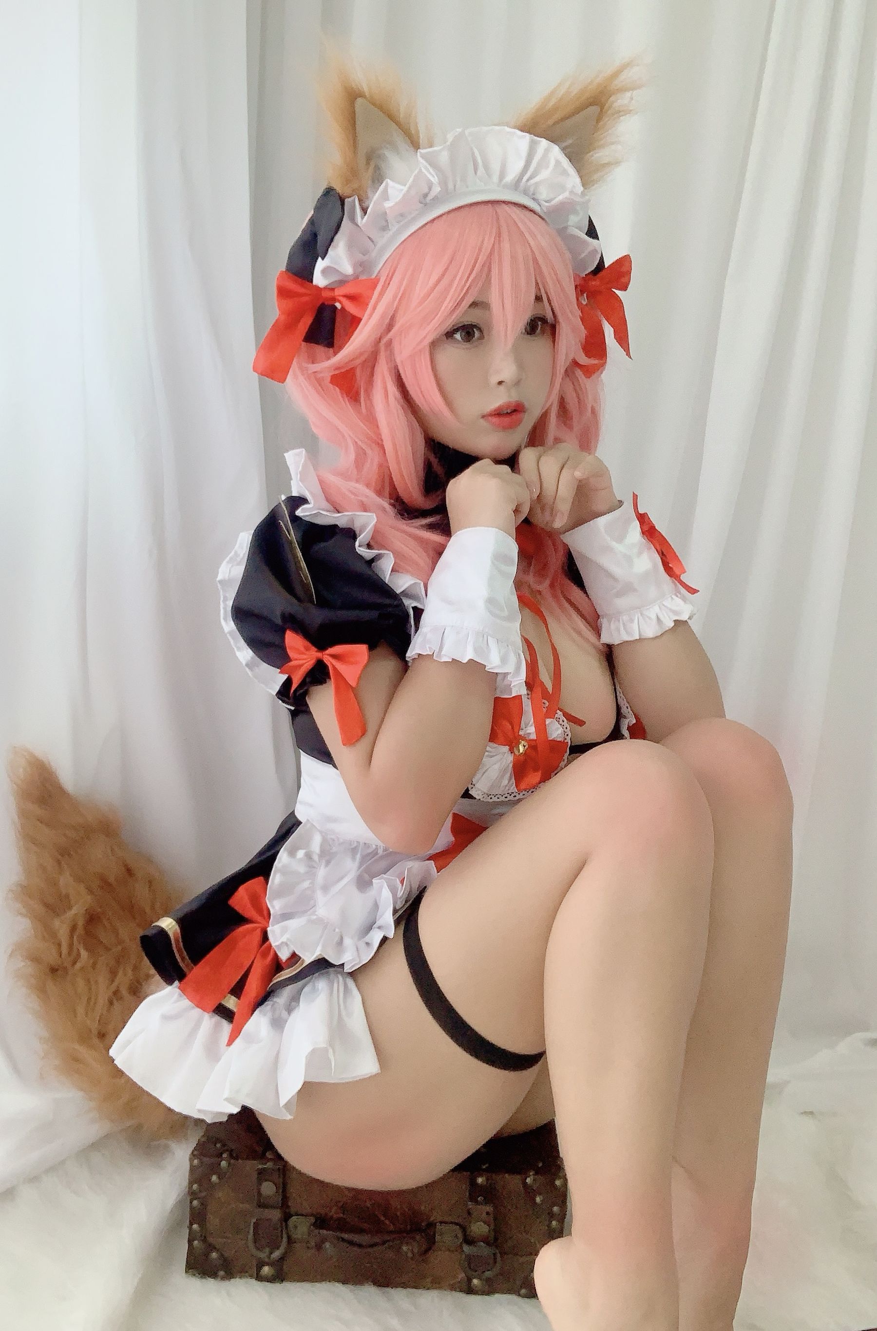 萌系小姐姐-白烨- – 玉藻前同人女仆 Cosplay-第41张