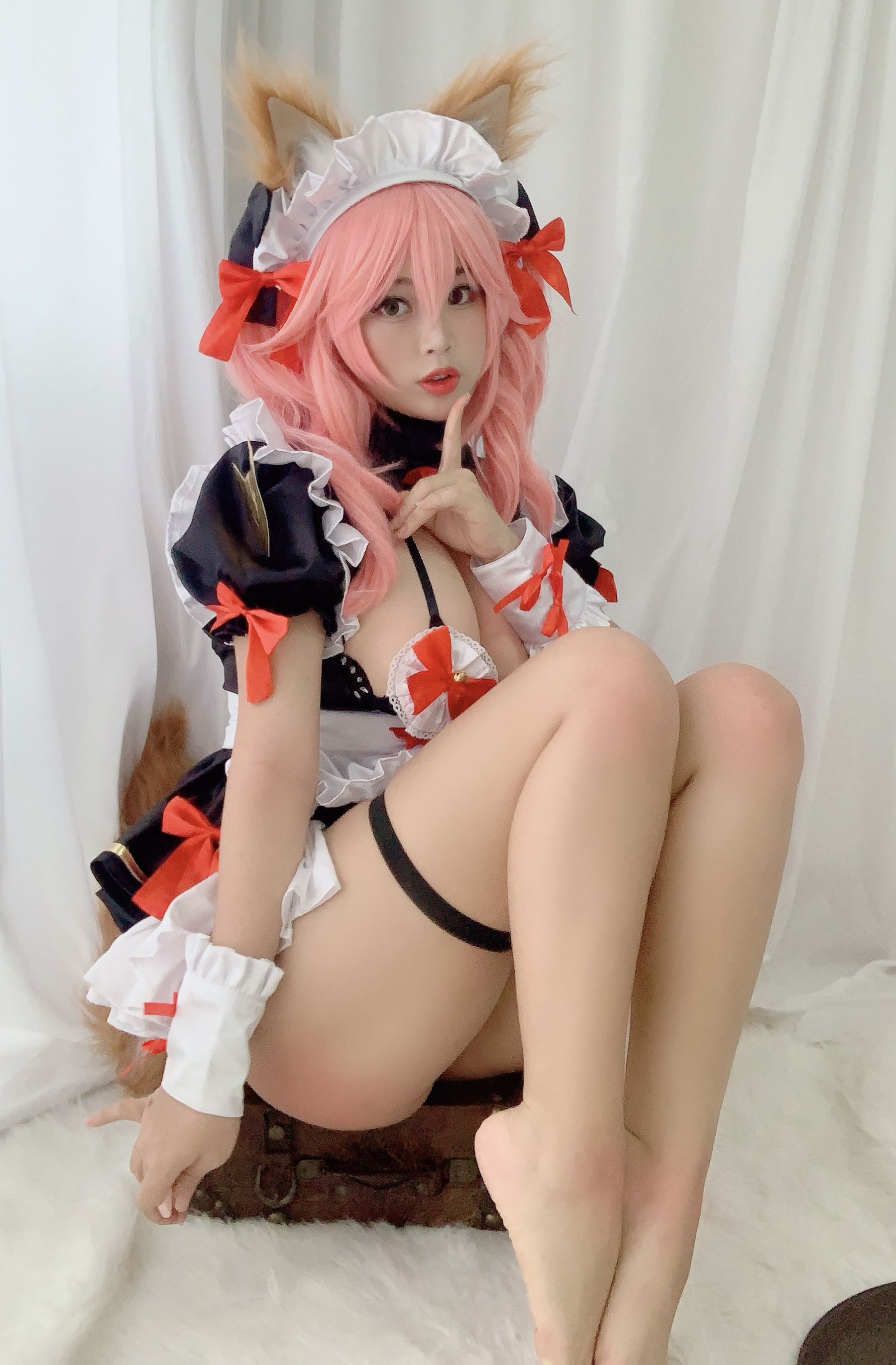 萌系小姐姐-白烨- – 玉藻前同人女仆 Cosplay-第31张