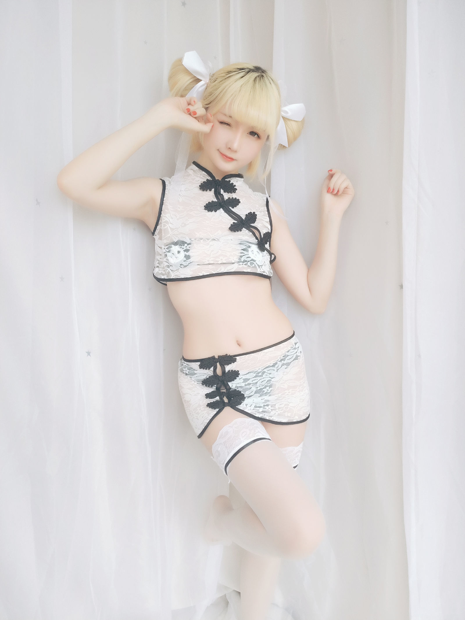 [萝莉COS] 星之迟迟 VOL.16 熊猫旗袍 Cosplay-第51张