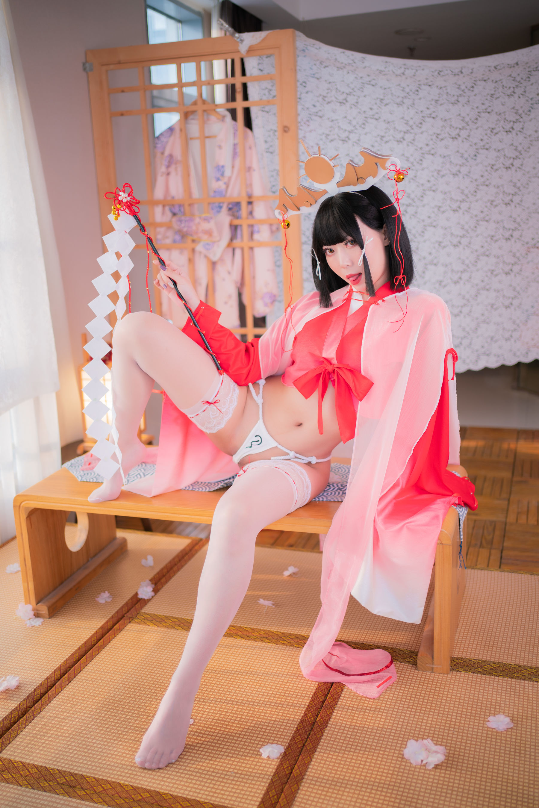 动漫博主Money冷冷 – 辉夜巫女 Cosplay-第71张
