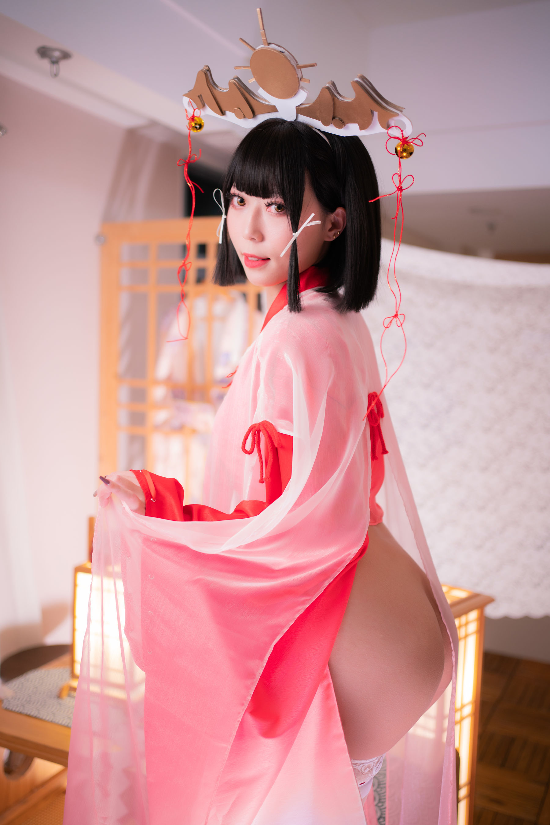 动漫博主Money冷冷 – 辉夜巫女 Cosplay-第45张