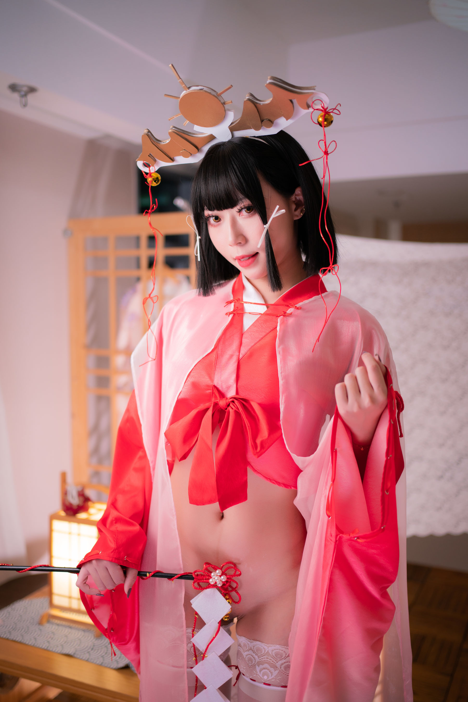 动漫博主Money冷冷 – 辉夜巫女 Cosplay-第54张