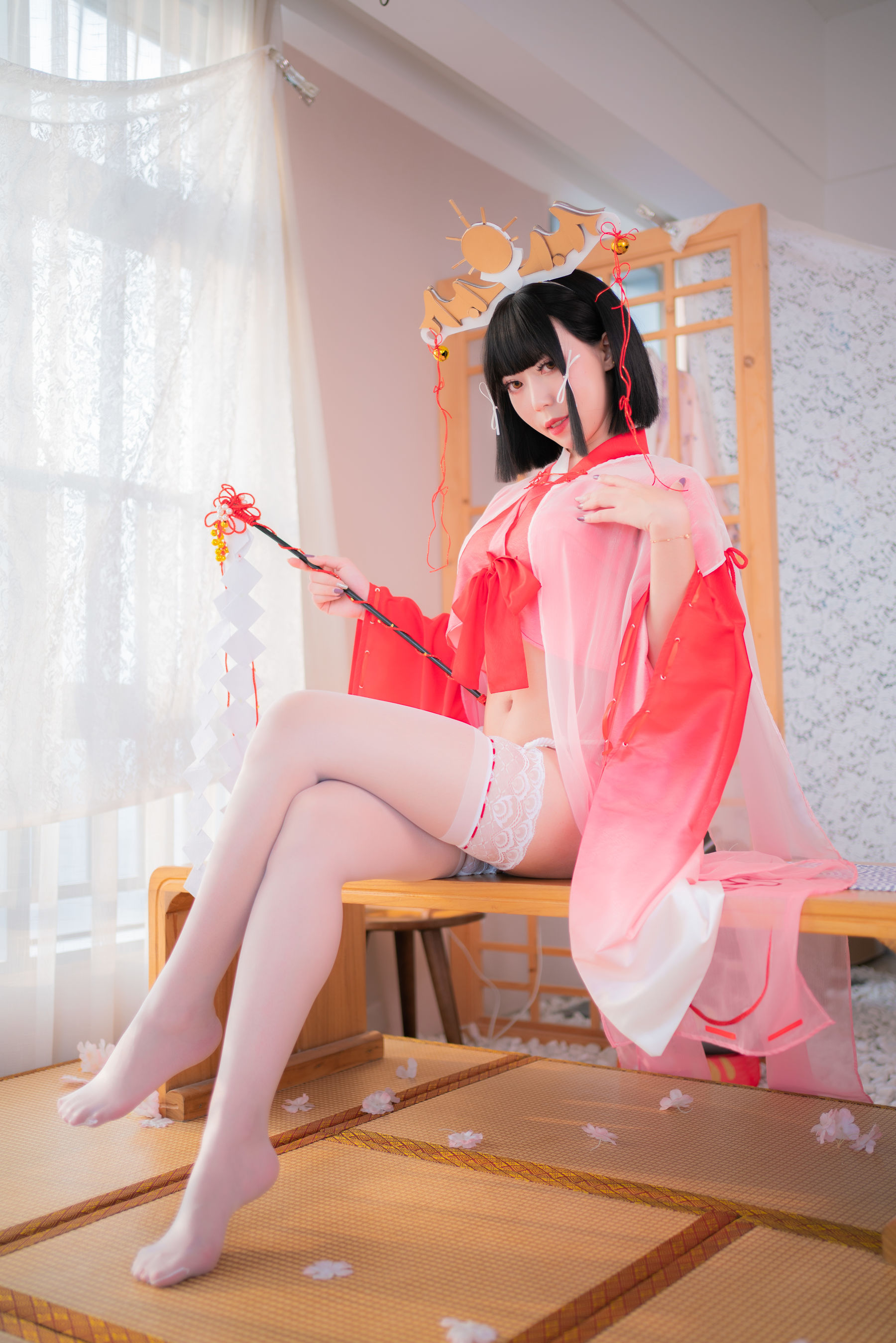 动漫博主Money冷冷 – 辉夜巫女 Cosplay-第63张