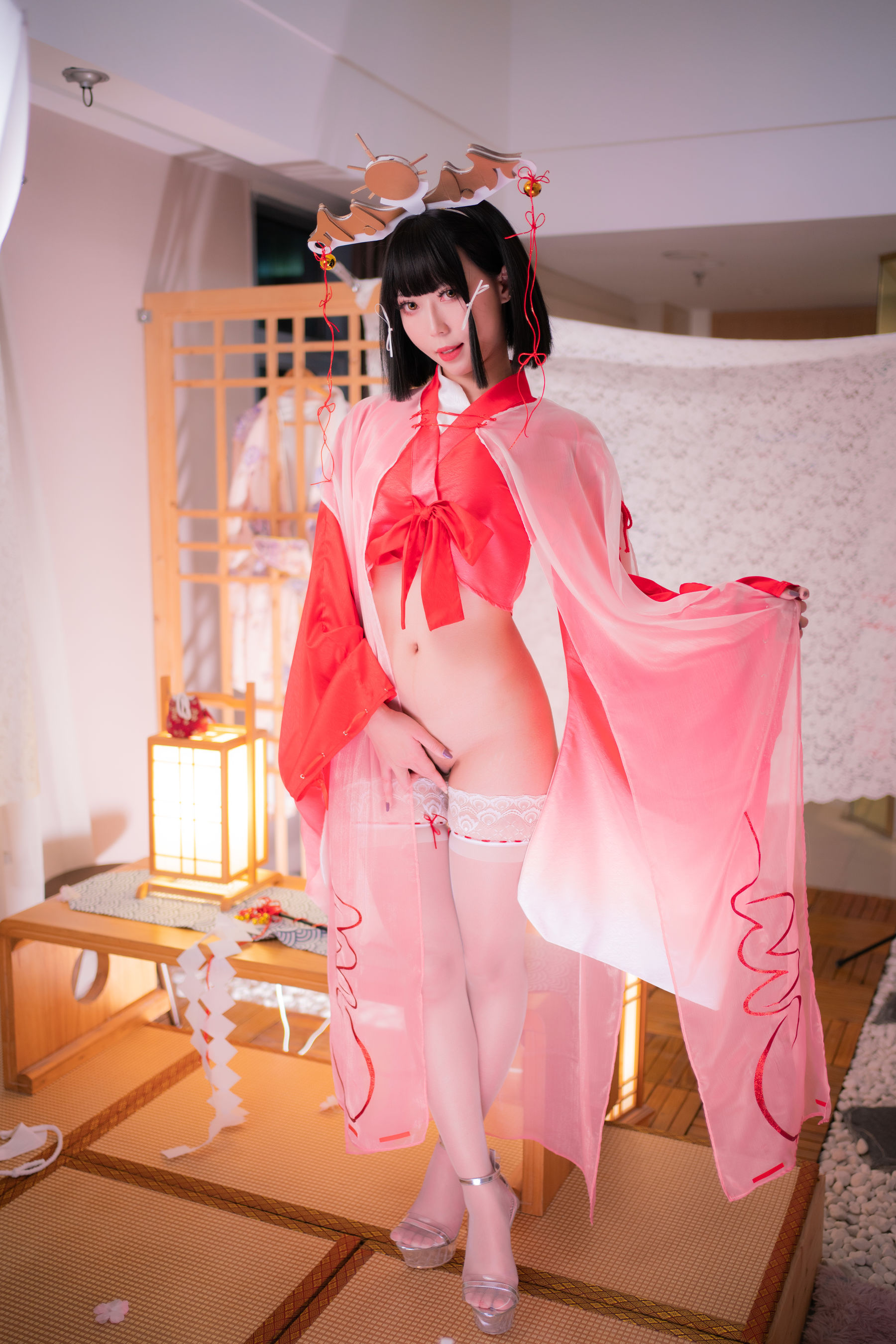 动漫博主Money冷冷 – 辉夜巫女 Cosplay-第34张