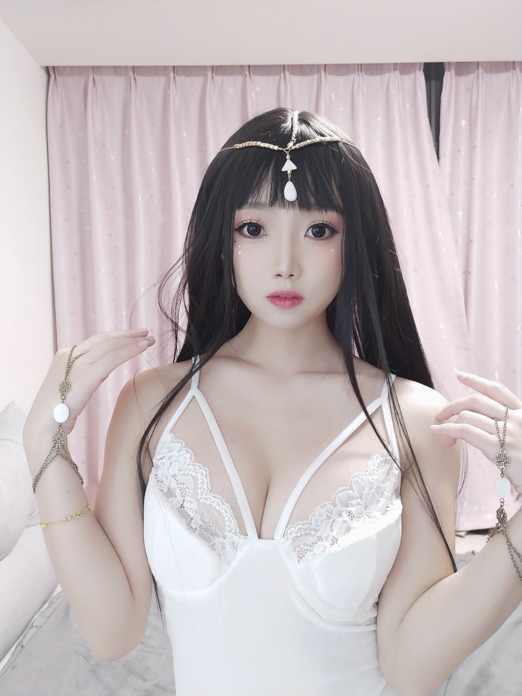 白嫩美少女鬼畜瑶 – 白色埃及瑶 Cosplay-第45张