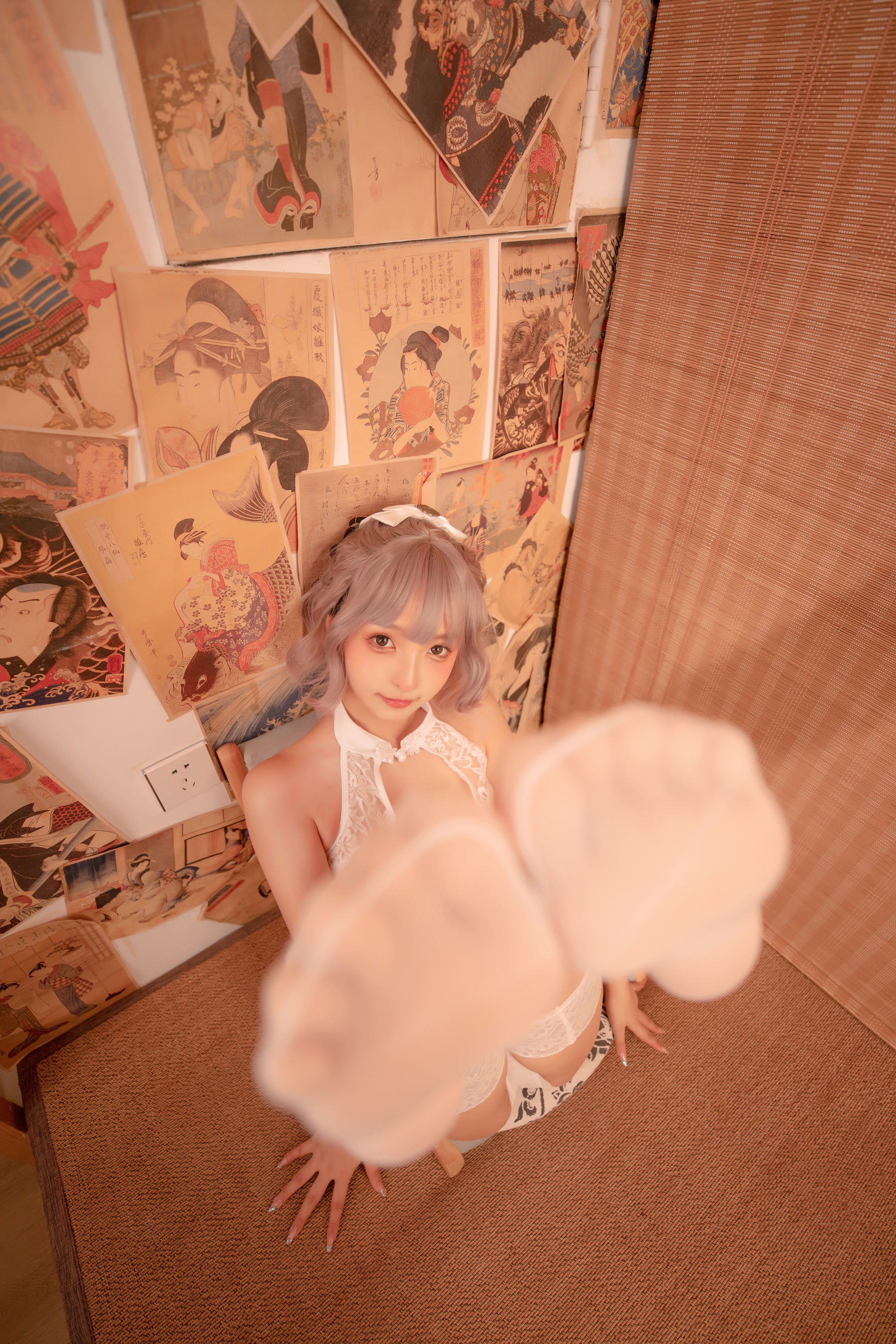 神楽坂真冬 白旗袍 Cosplay-第46张
