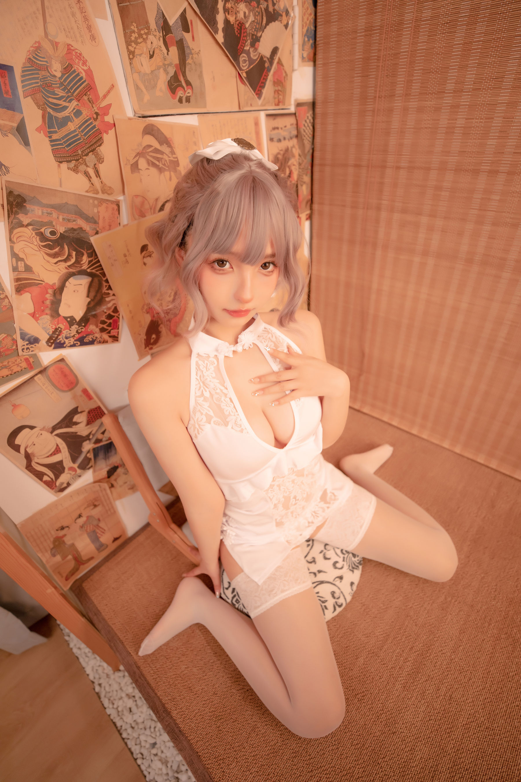 神楽坂真冬 白旗袍 Cosplay-第57张