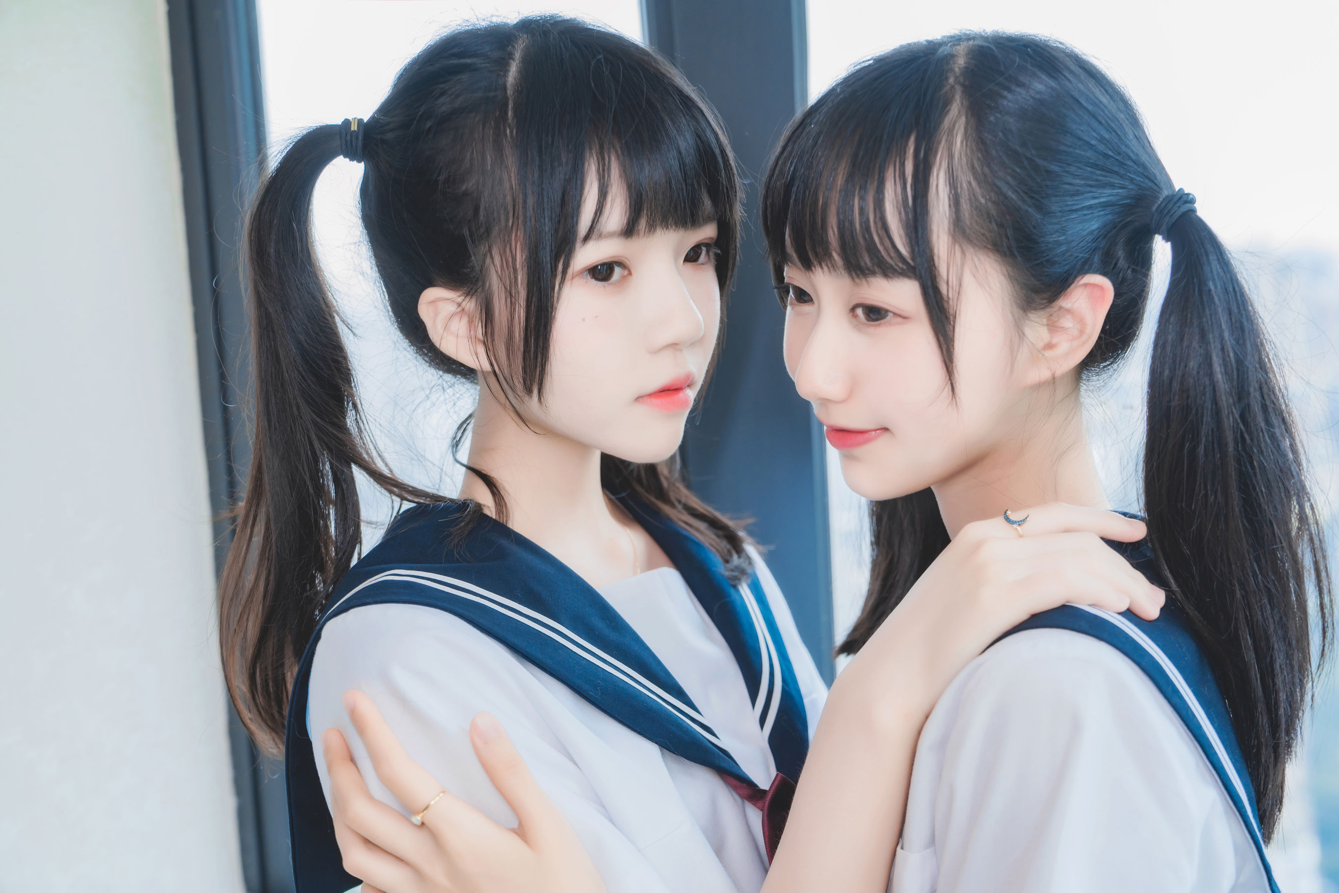 萌系小姐姐木绵绵OwO桜桃喵 她(制服×制服) Cosplay-第37张