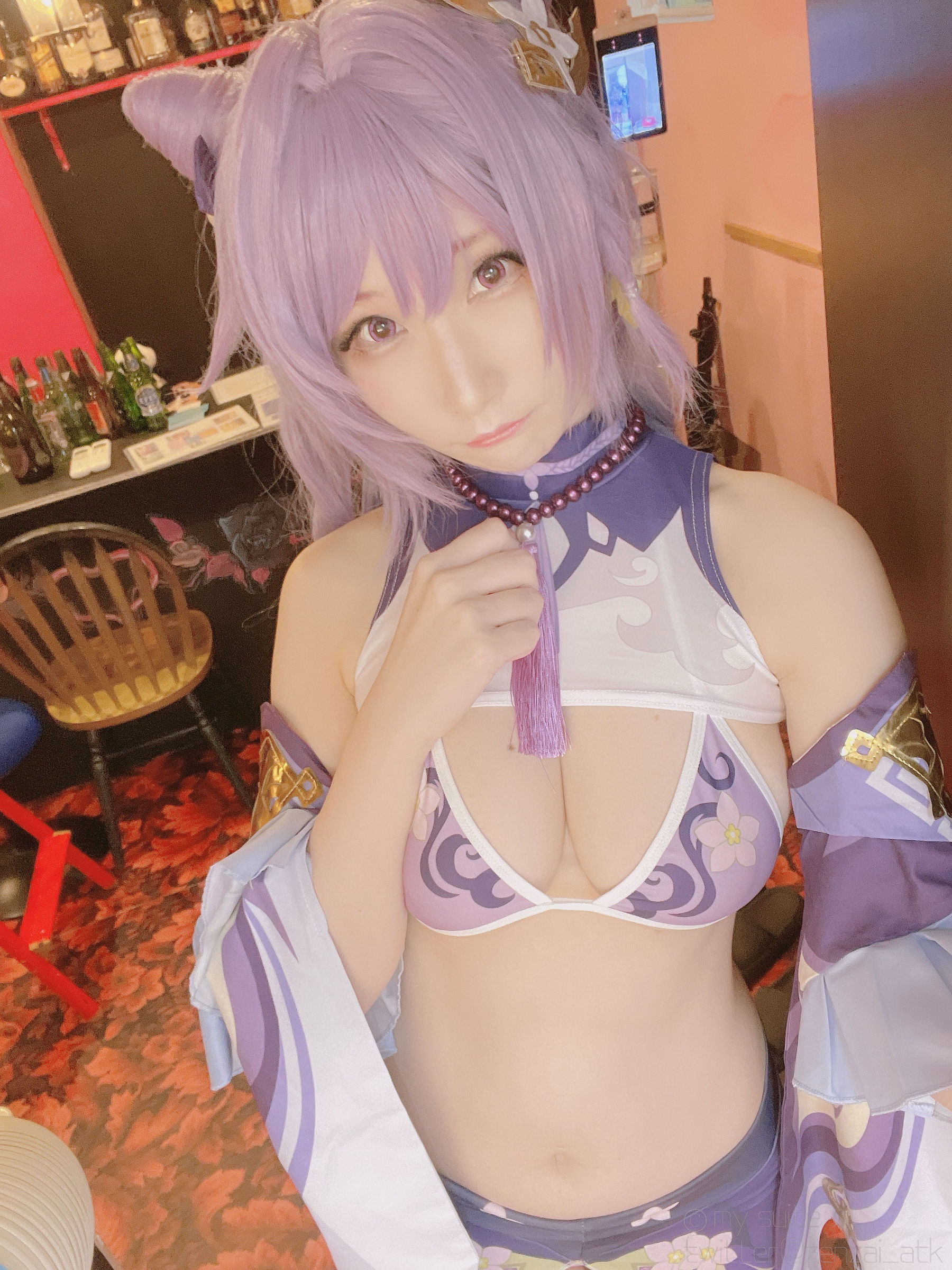 (Cosplay)[my suite] Atsuki あつき – Keqing 刻晴 (Genshin Impact) Cosplay-第36张