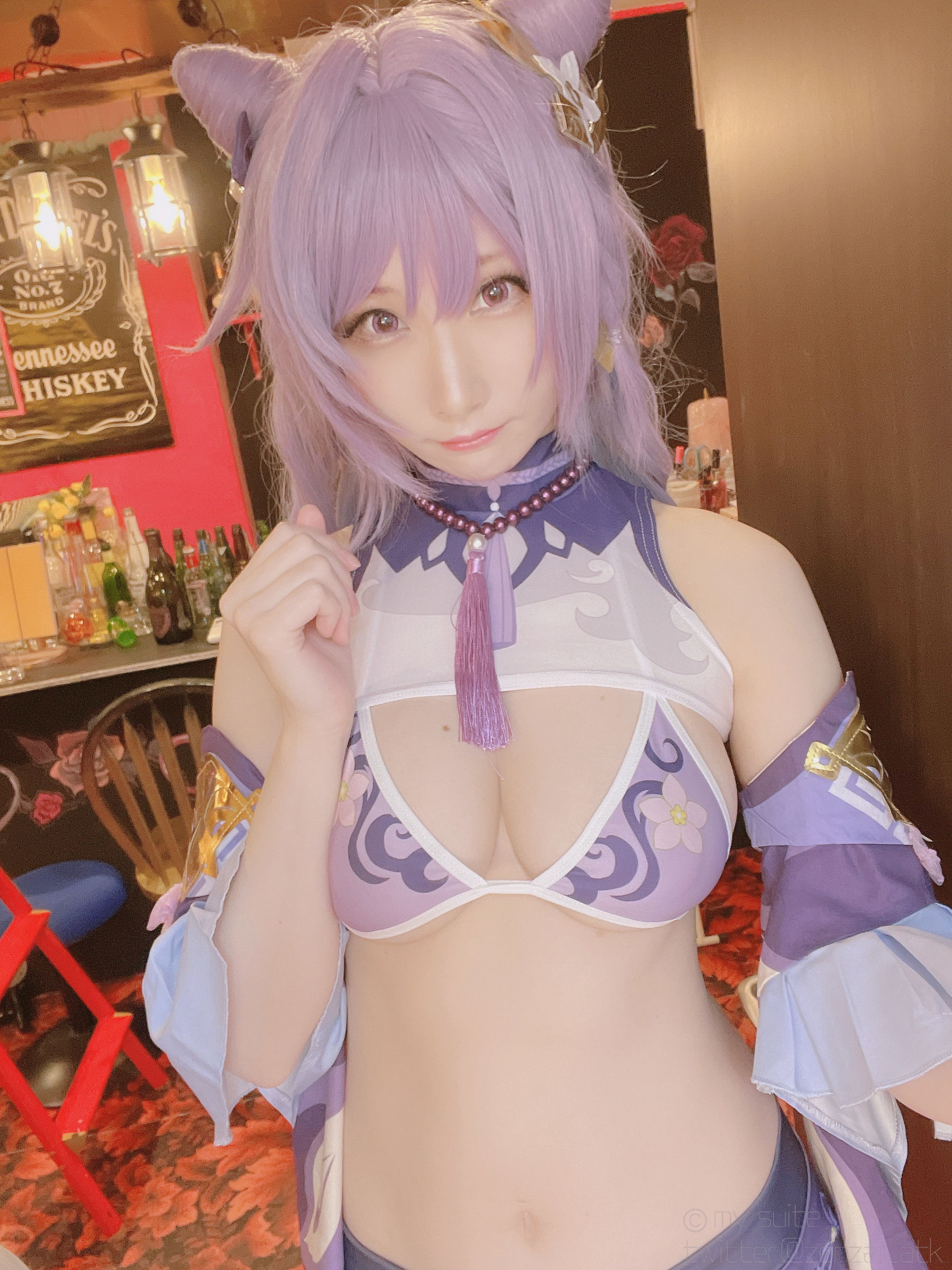 (Cosplay)[my suite] Atsuki あつき – Keqing 刻晴 (Genshin Impact) Cosplay-第38张