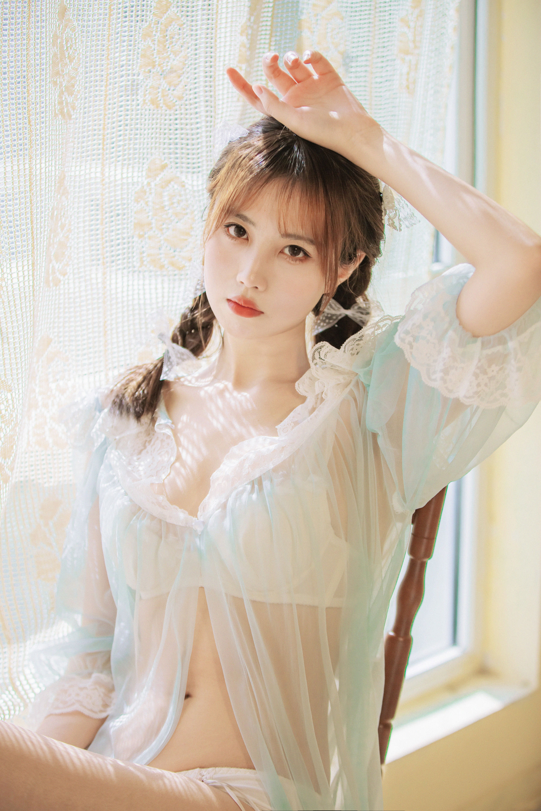 次元少女念雪ww – 蓝纱衣 Cosplay-第3张