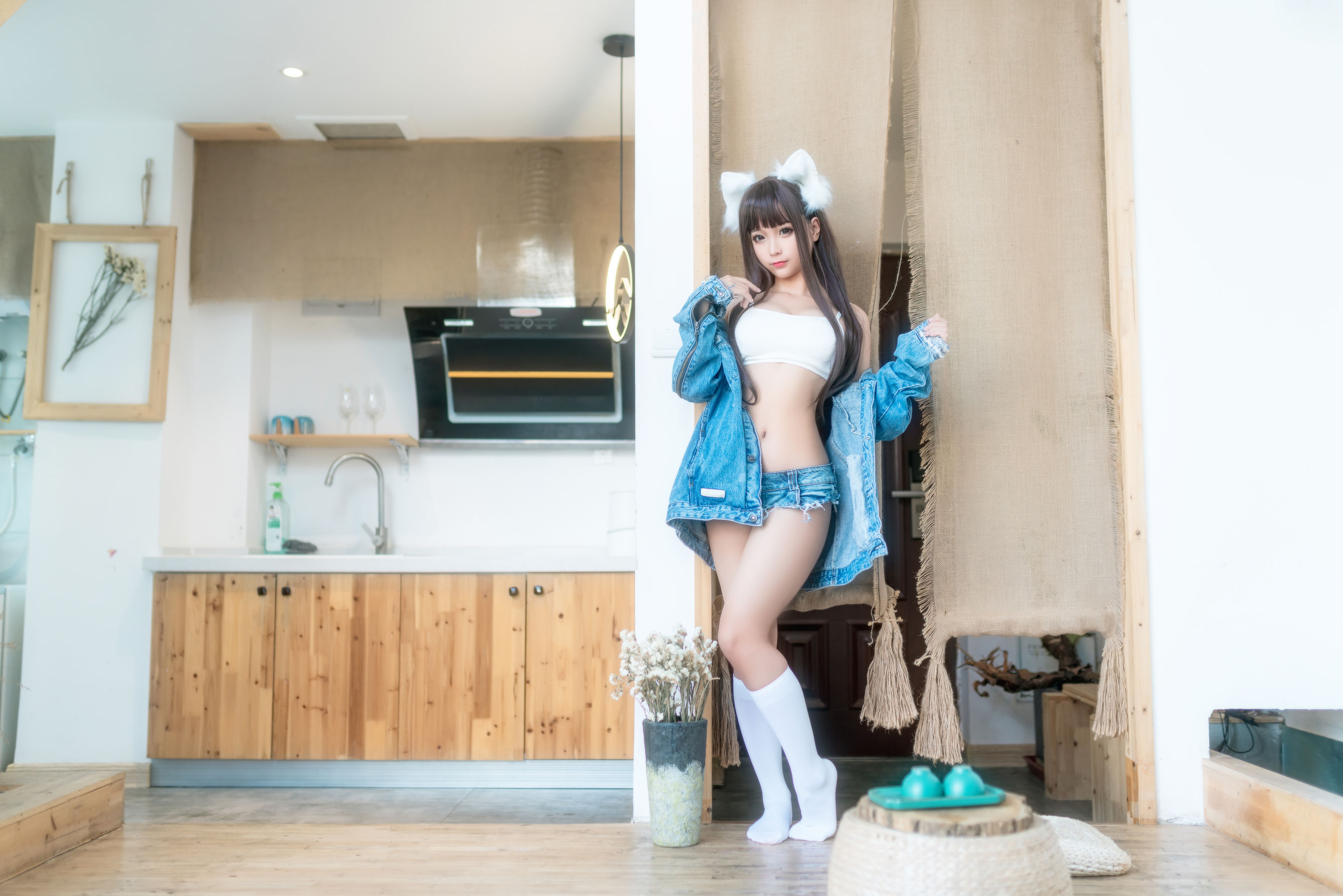 动漫博主蠢沫沫 – 牛仔衣 Cosplay-第36张